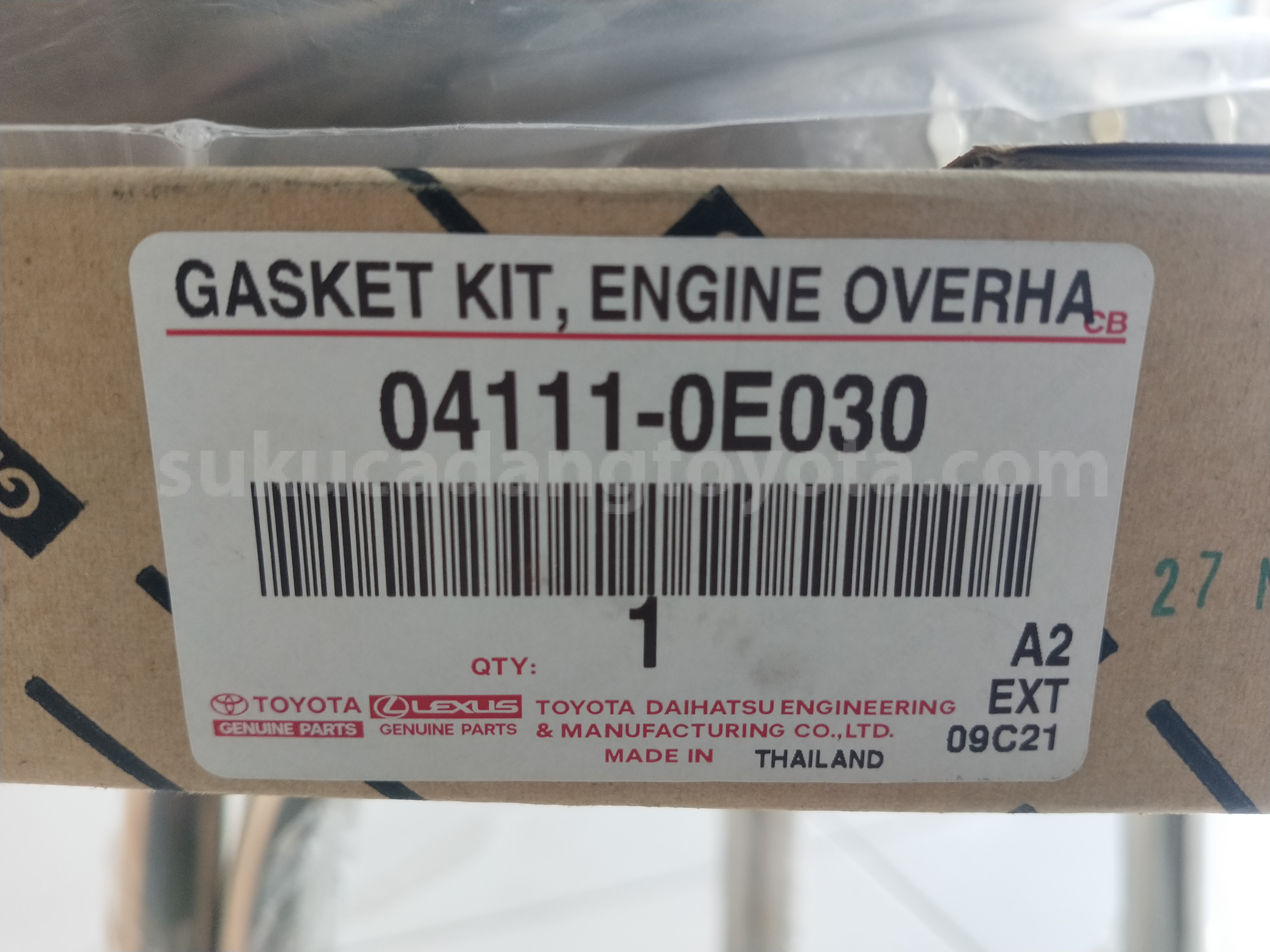 041110E030 GASKET KIT, ENGINE O - TOYOTA