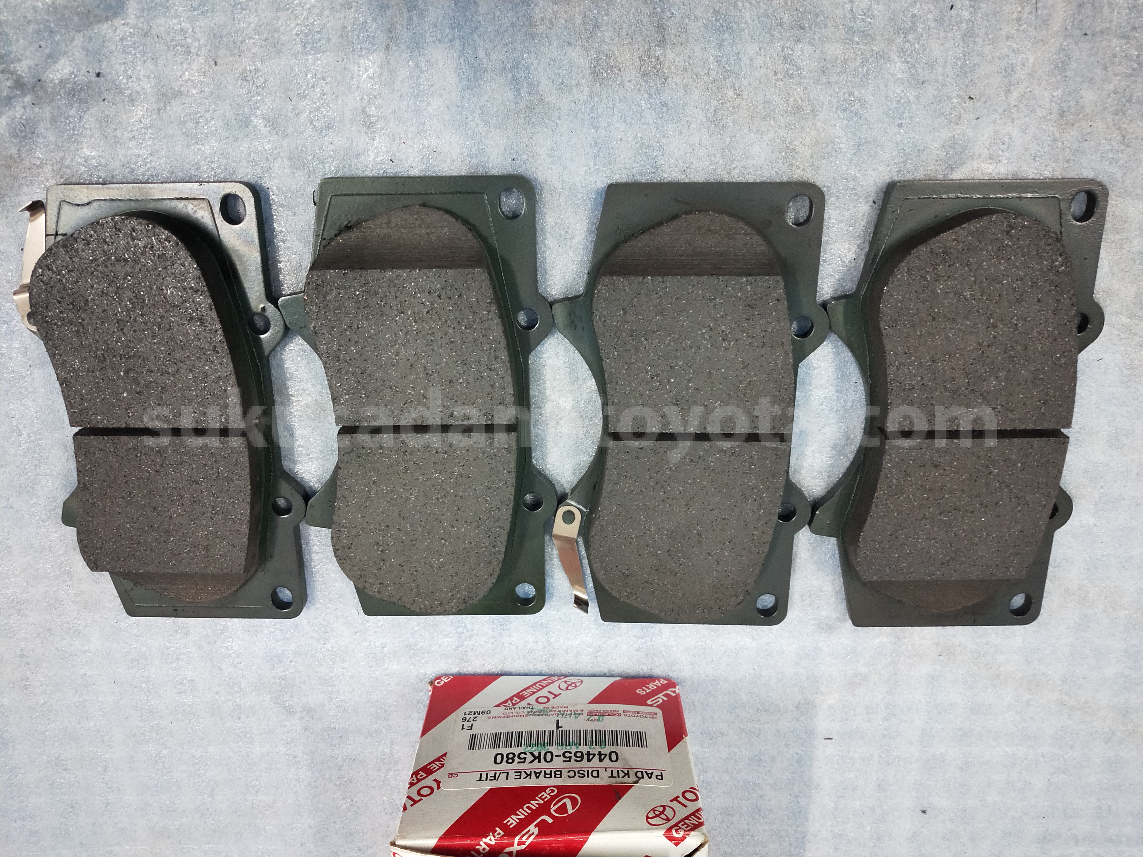 044650K580 PAD KIT, DISC BRAKE - TOYOTA