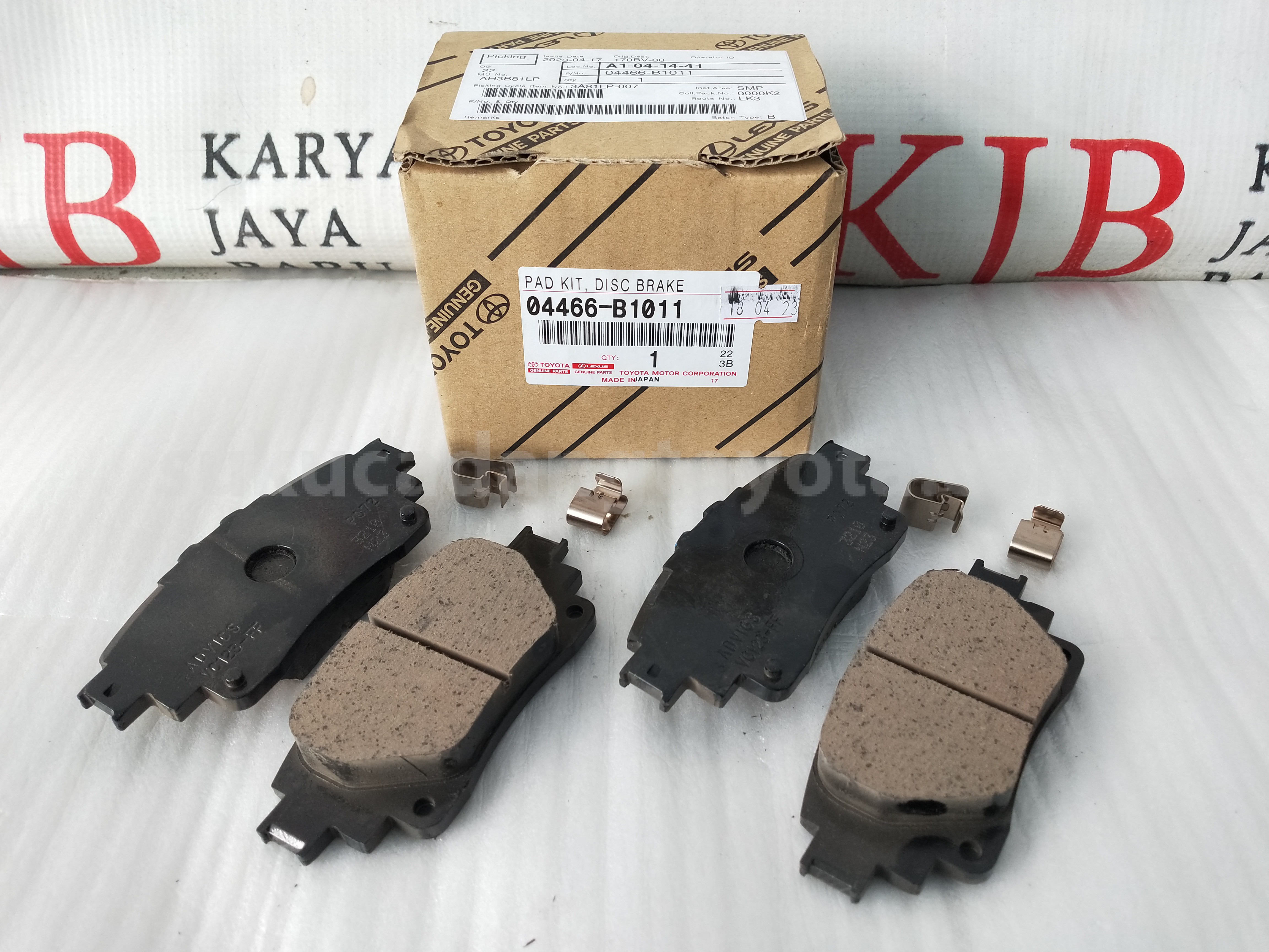 04466B1011 PAD KIT, DISC BRAKE - TOYOTA