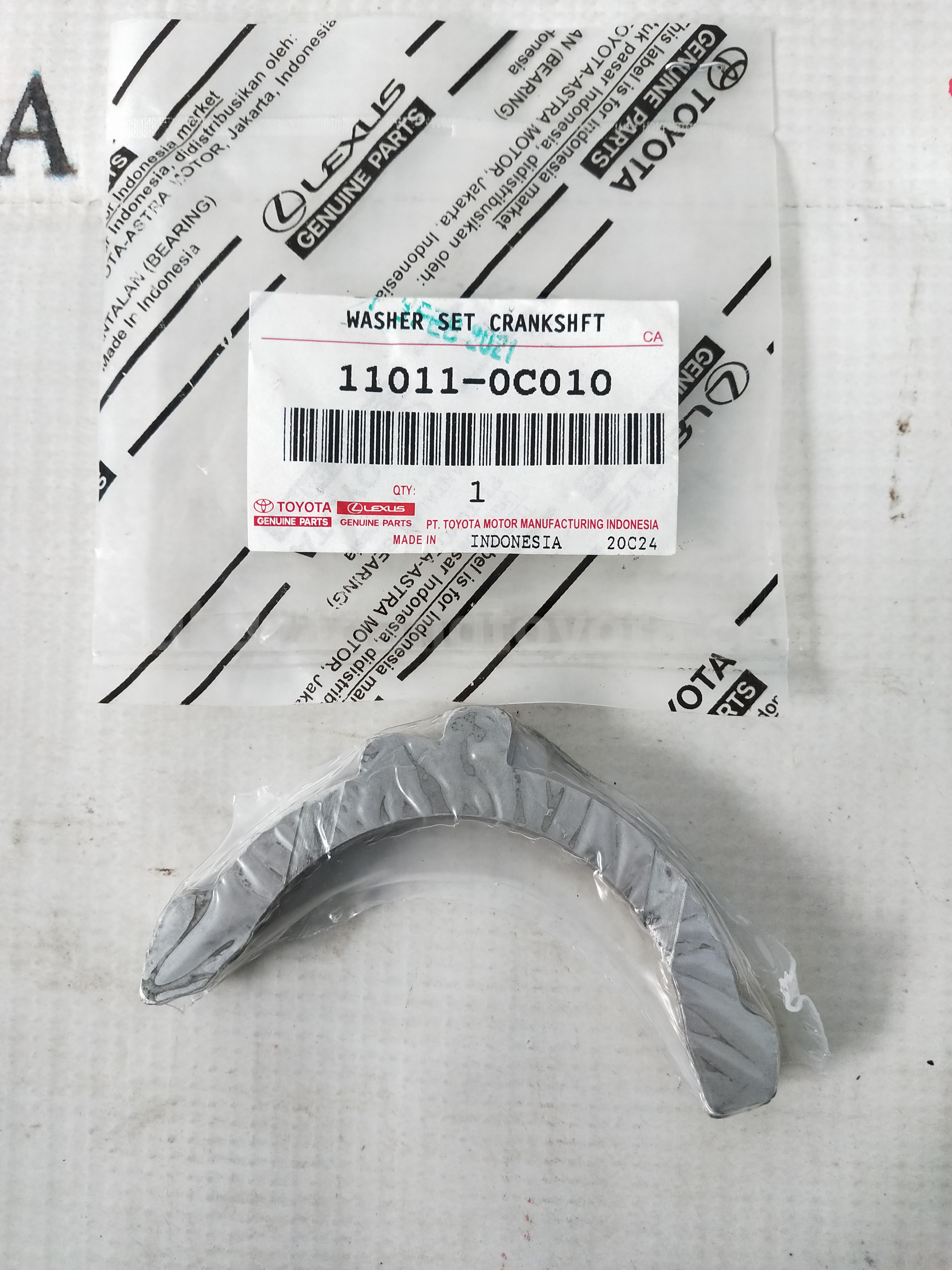 110110C010 WASHER SET CRANKSHFT - TOYOTA