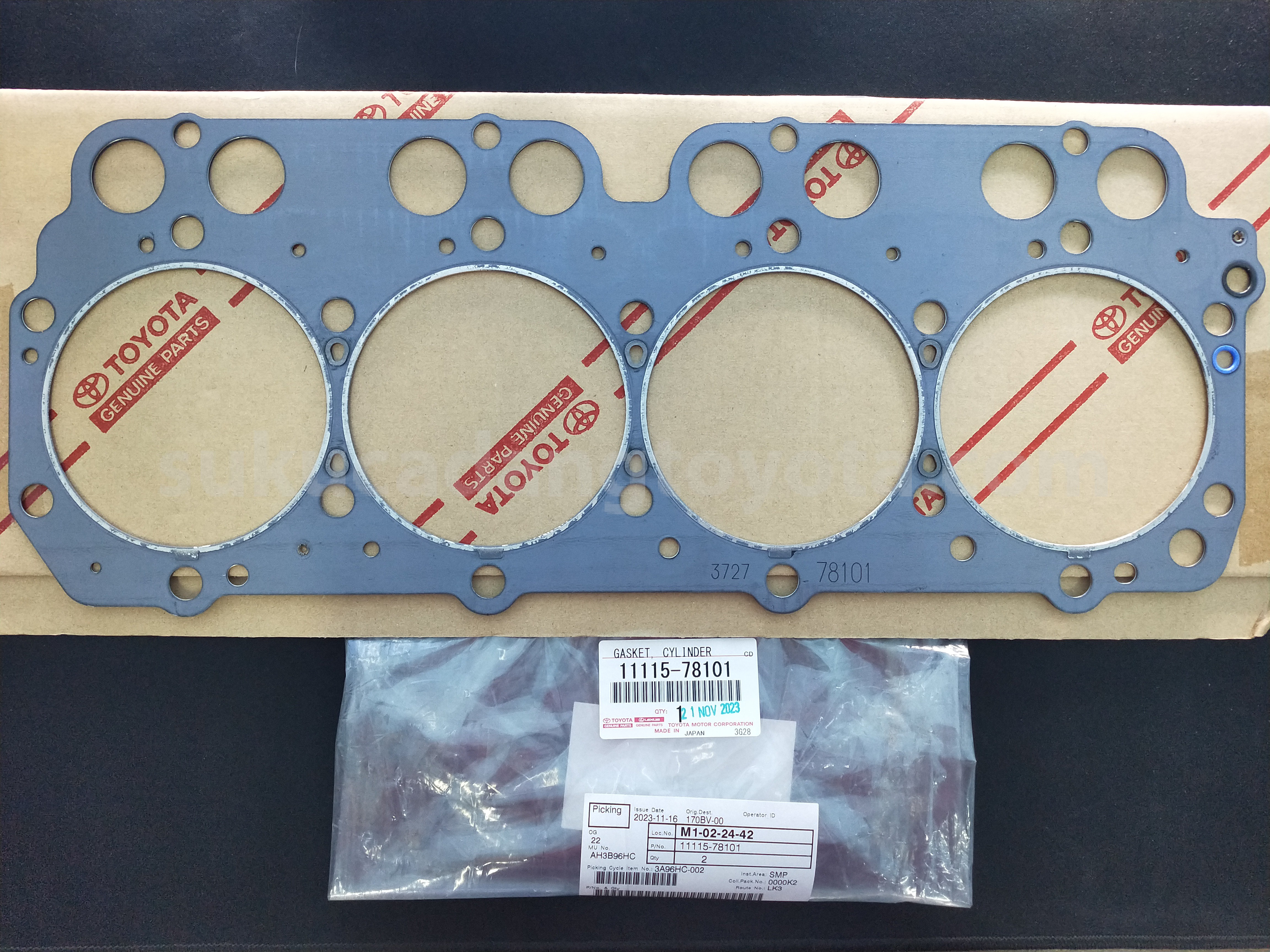 1111578101 GASKET, CYLINDER - TOYOTA