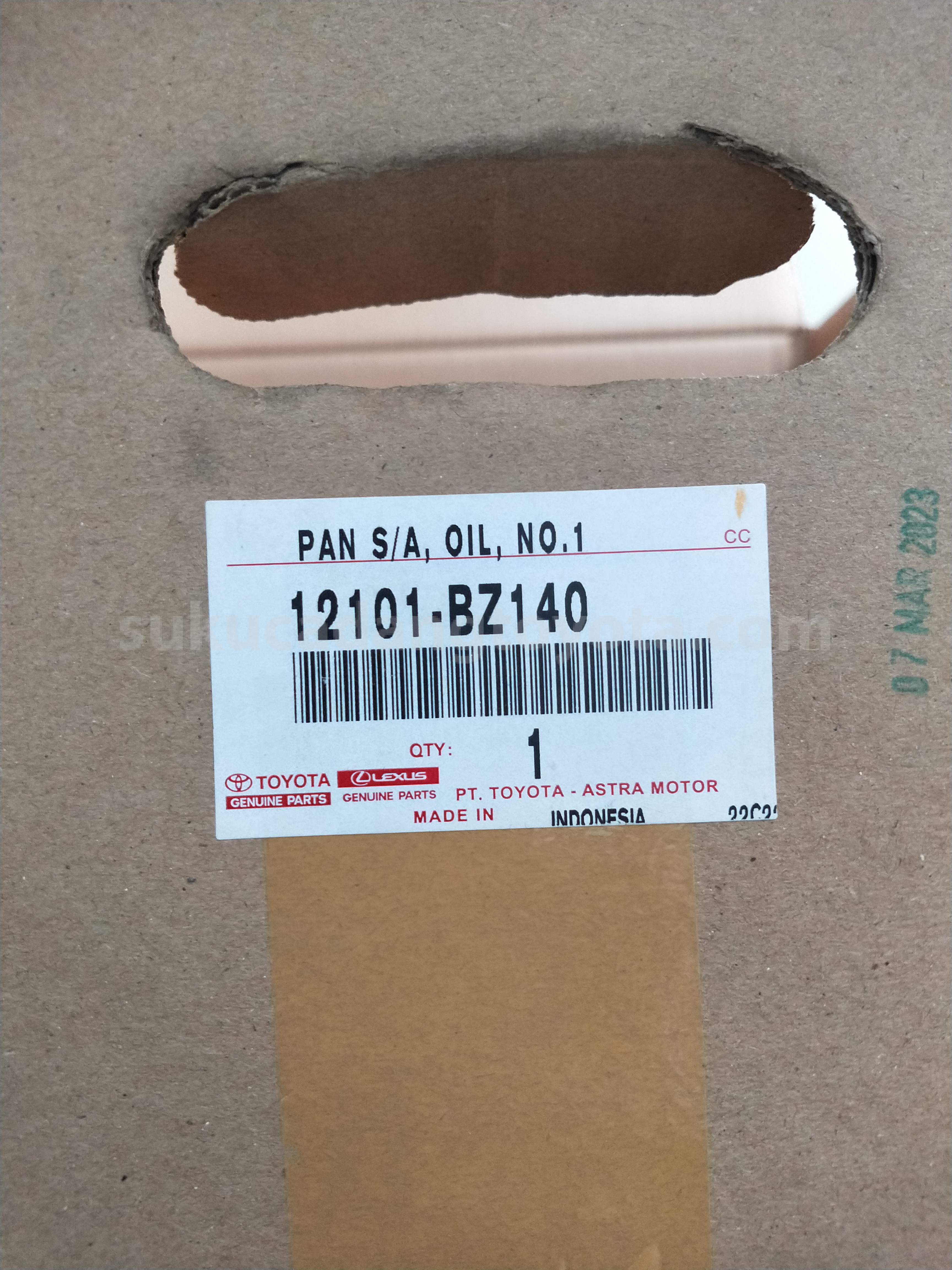 12101BZ140 PAN S/A, OIL, NO.1 - TOYOTA