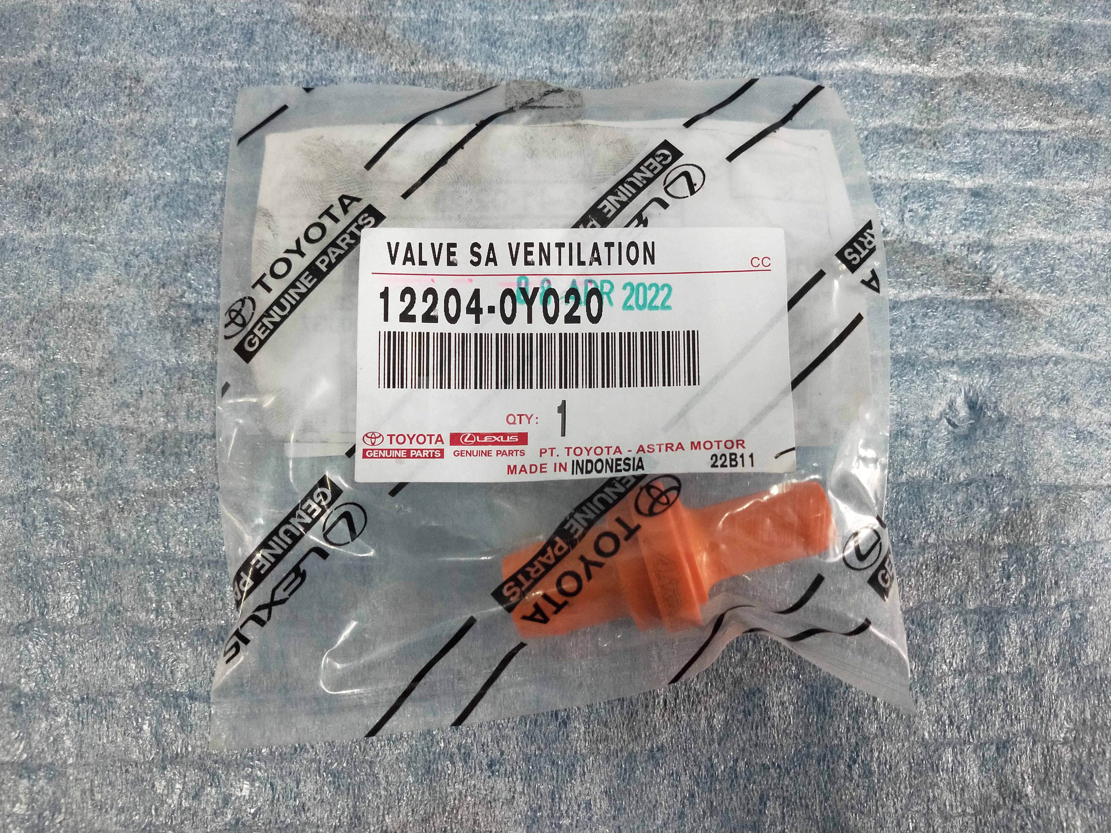 122040Y020 VALVE SA VENTILATION - TOYOTA