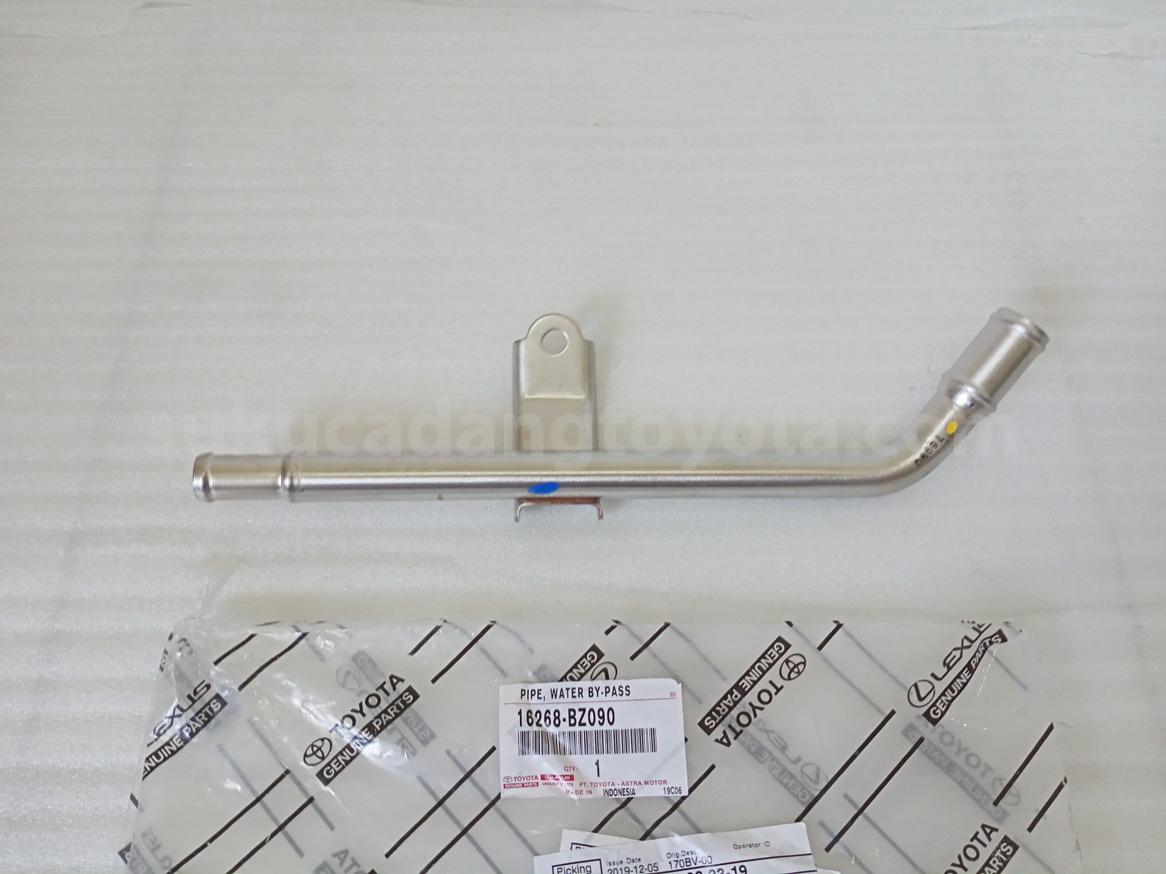 16268BZ090 PIPE, WATER BY-PASS - TOYOTA
