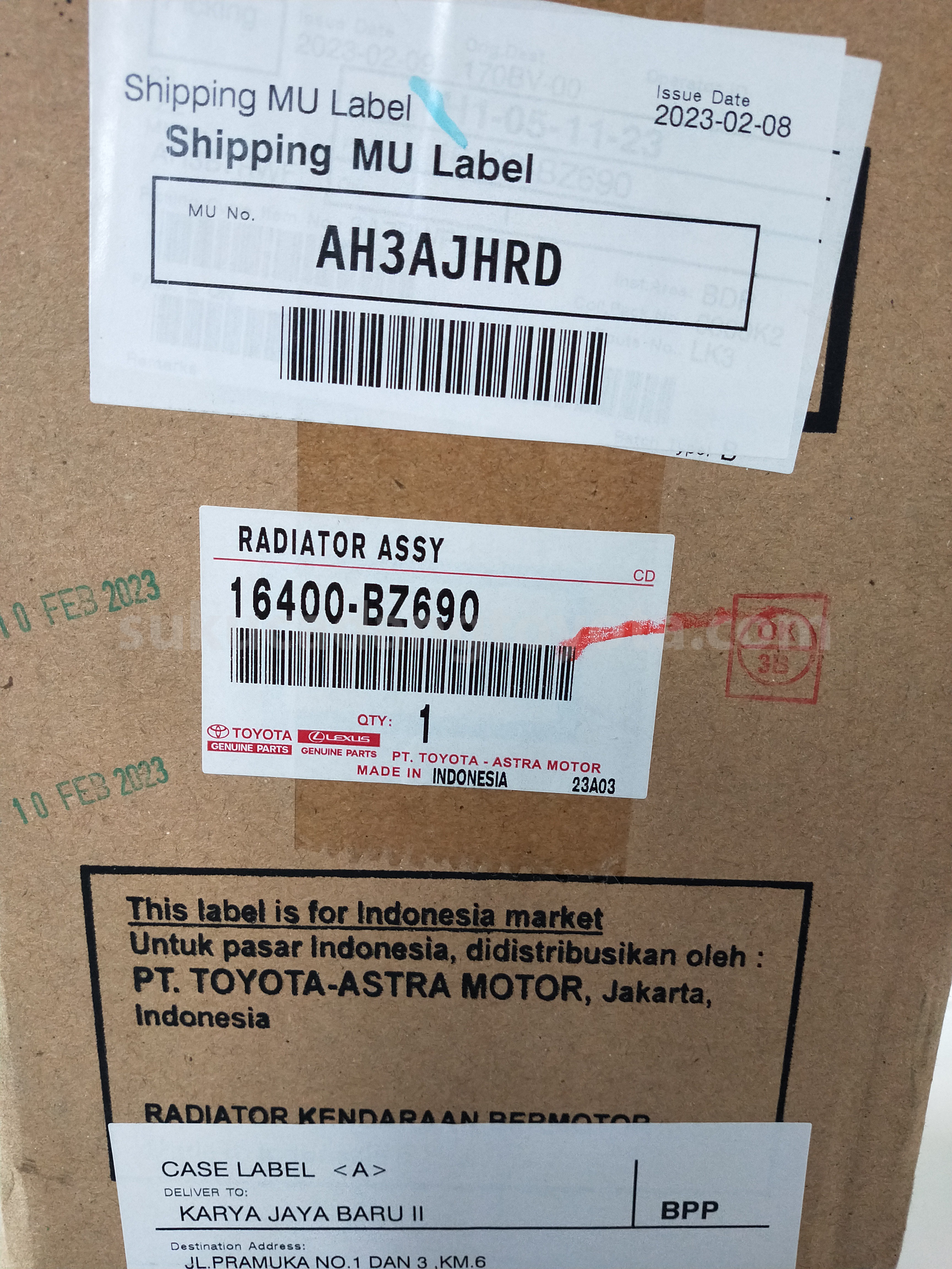 16400BZ690 RADIATOR ASSY - TOYOTA