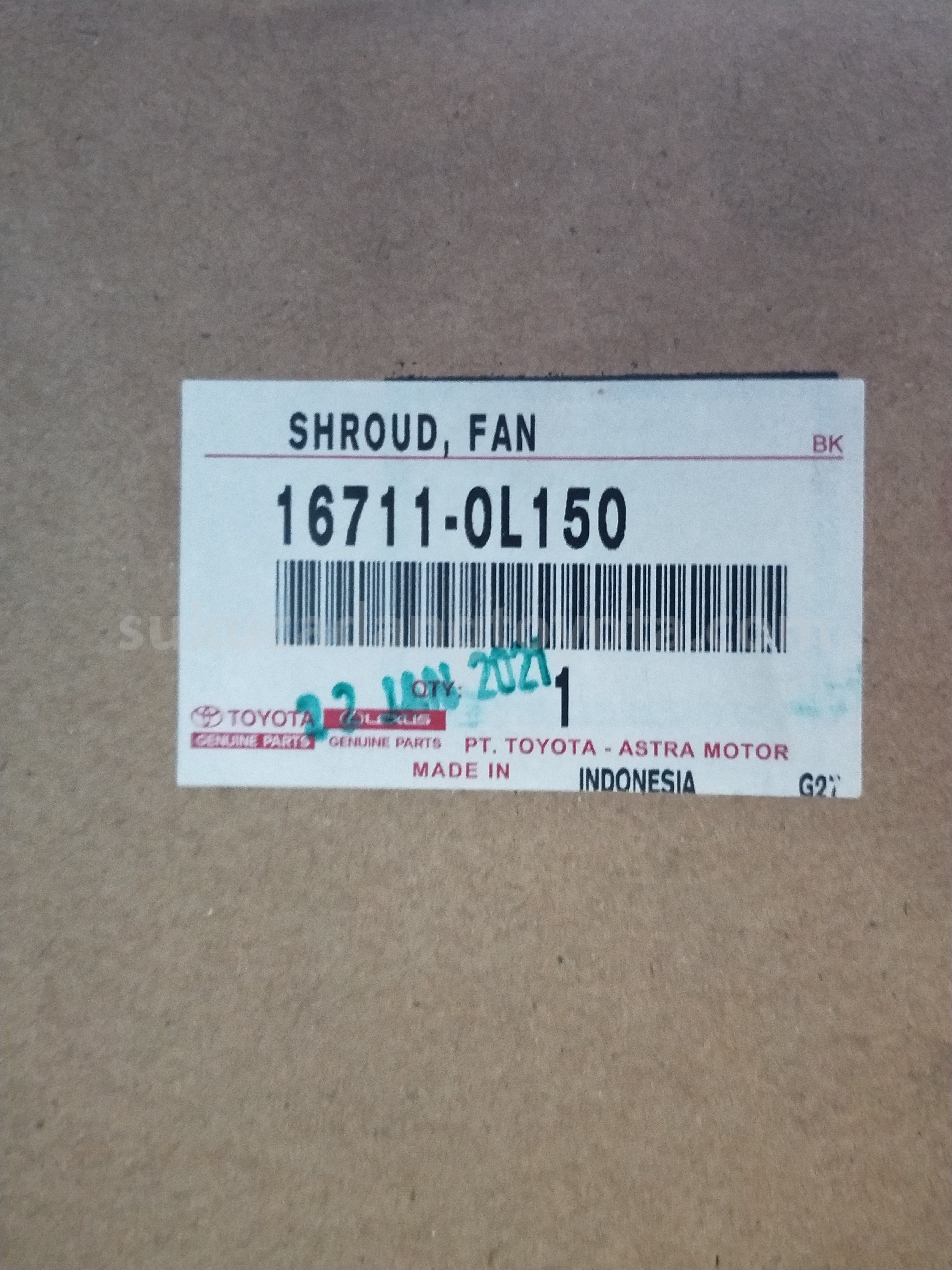 167110L150 SHROUD, FAN - TOYOTA