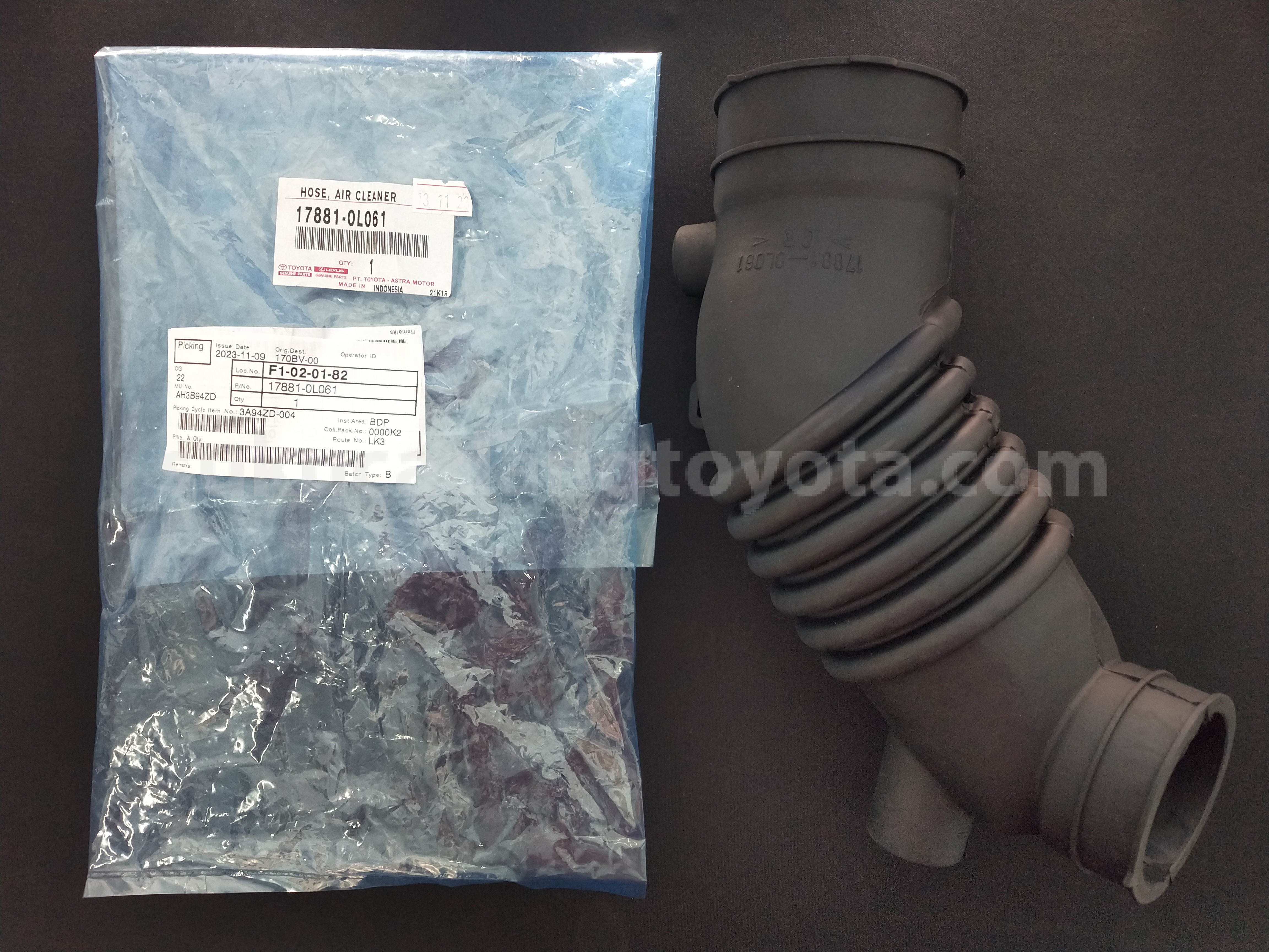 178810L061 HOSE, AIR CLEANER - TOYOTA