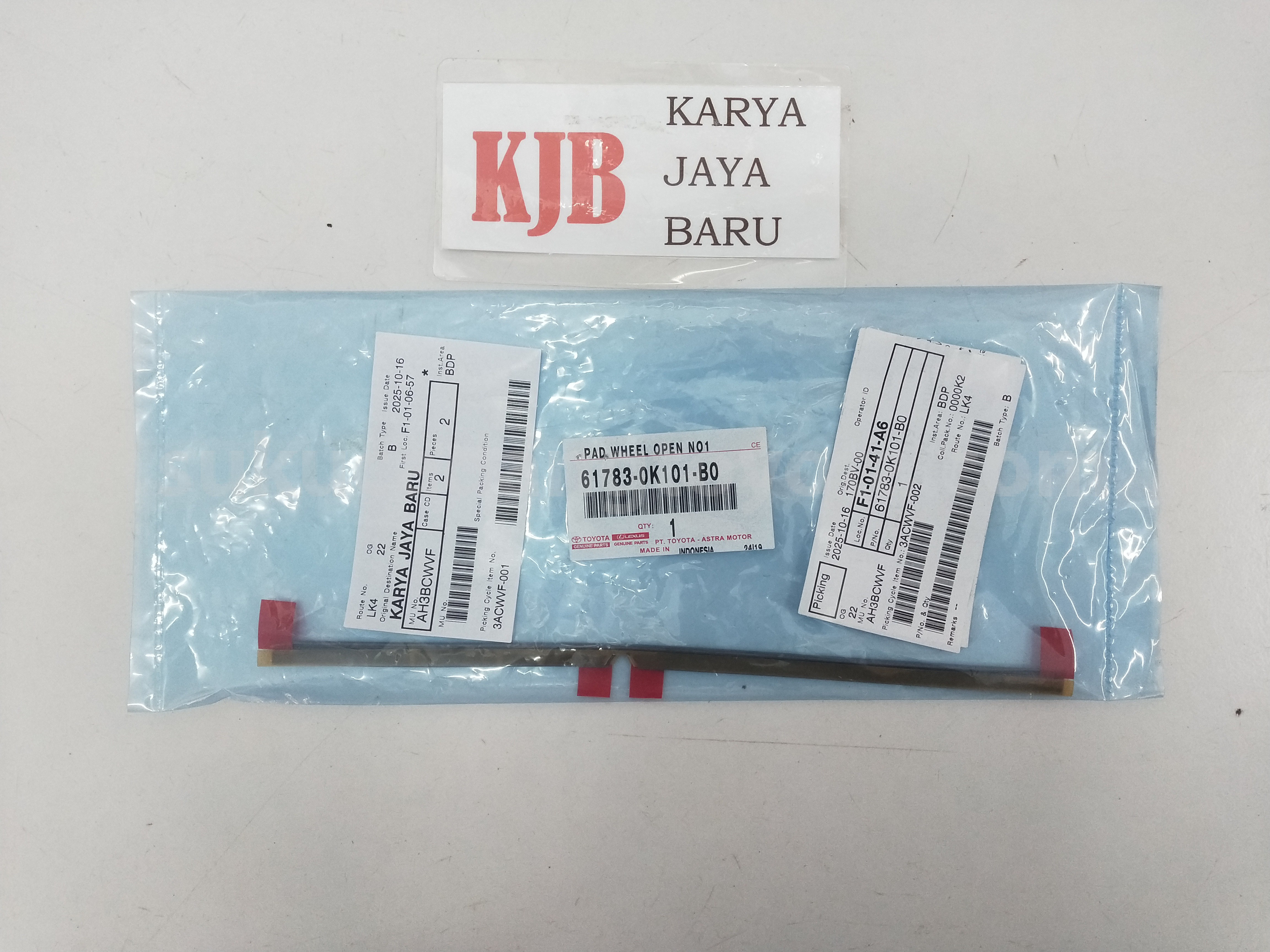 617830K101B0 PAD WHEEL OPEN NO1 - TOYOTA