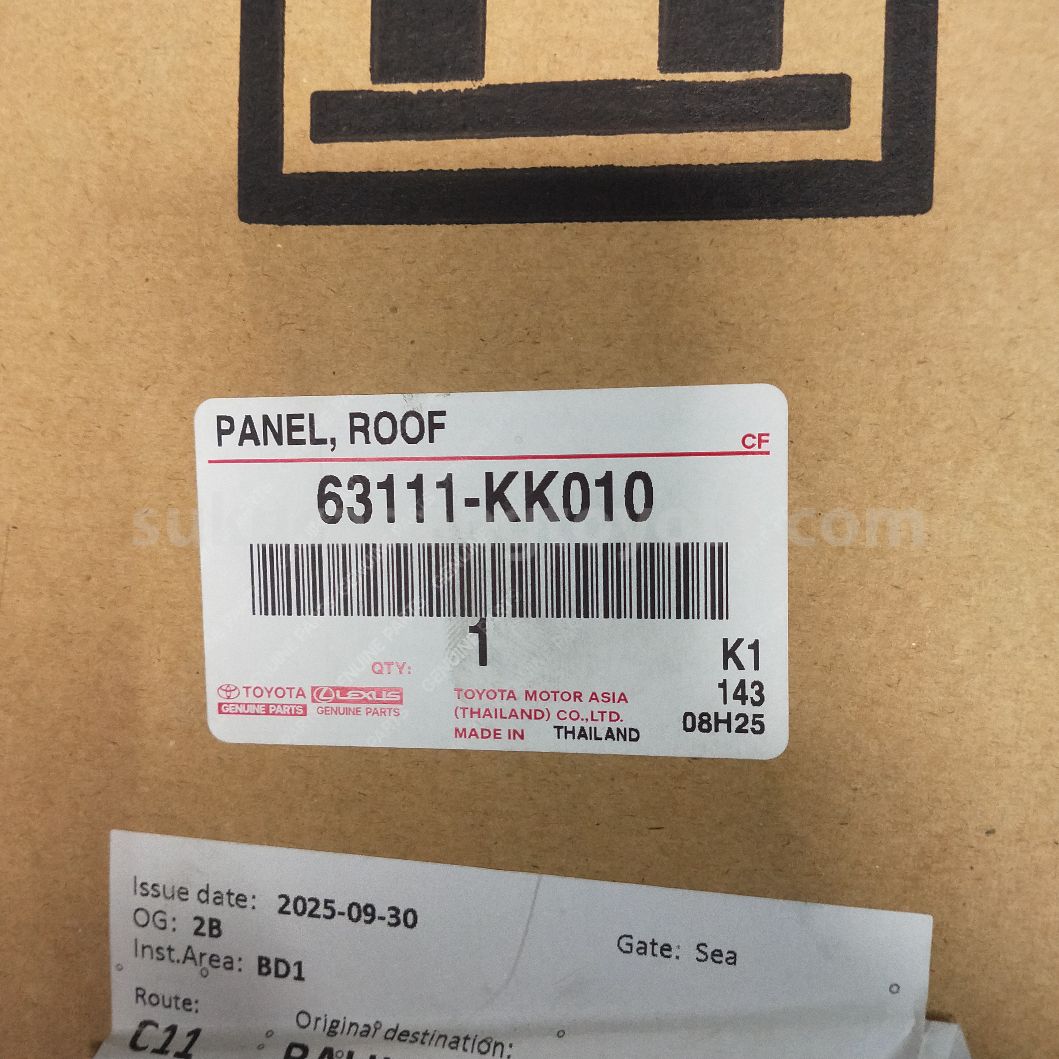 63111KK010 PANEL, ROOF - TOYOTA