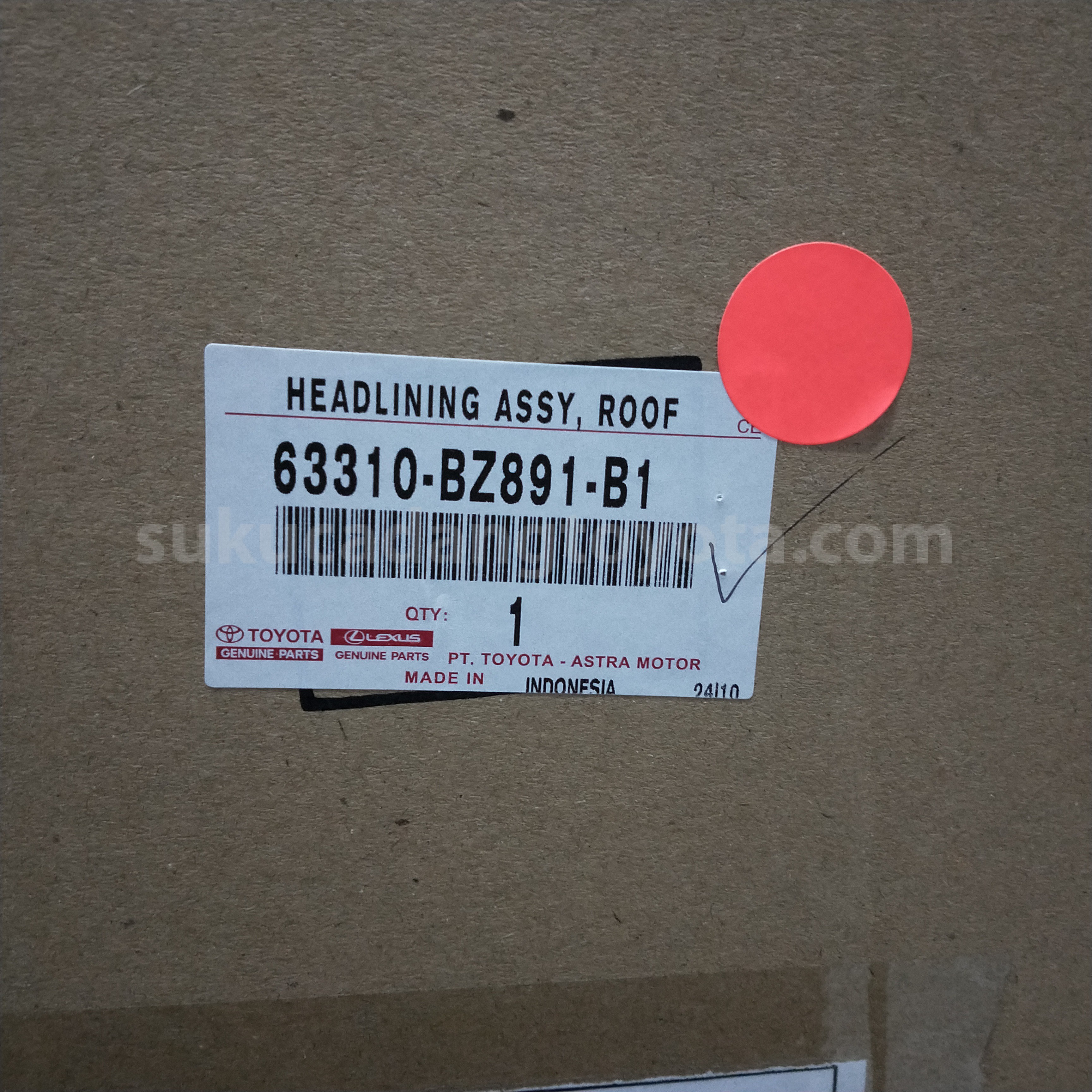 63310BZ891B1 HEADLINING ASSY, ROOF - TOYOTA