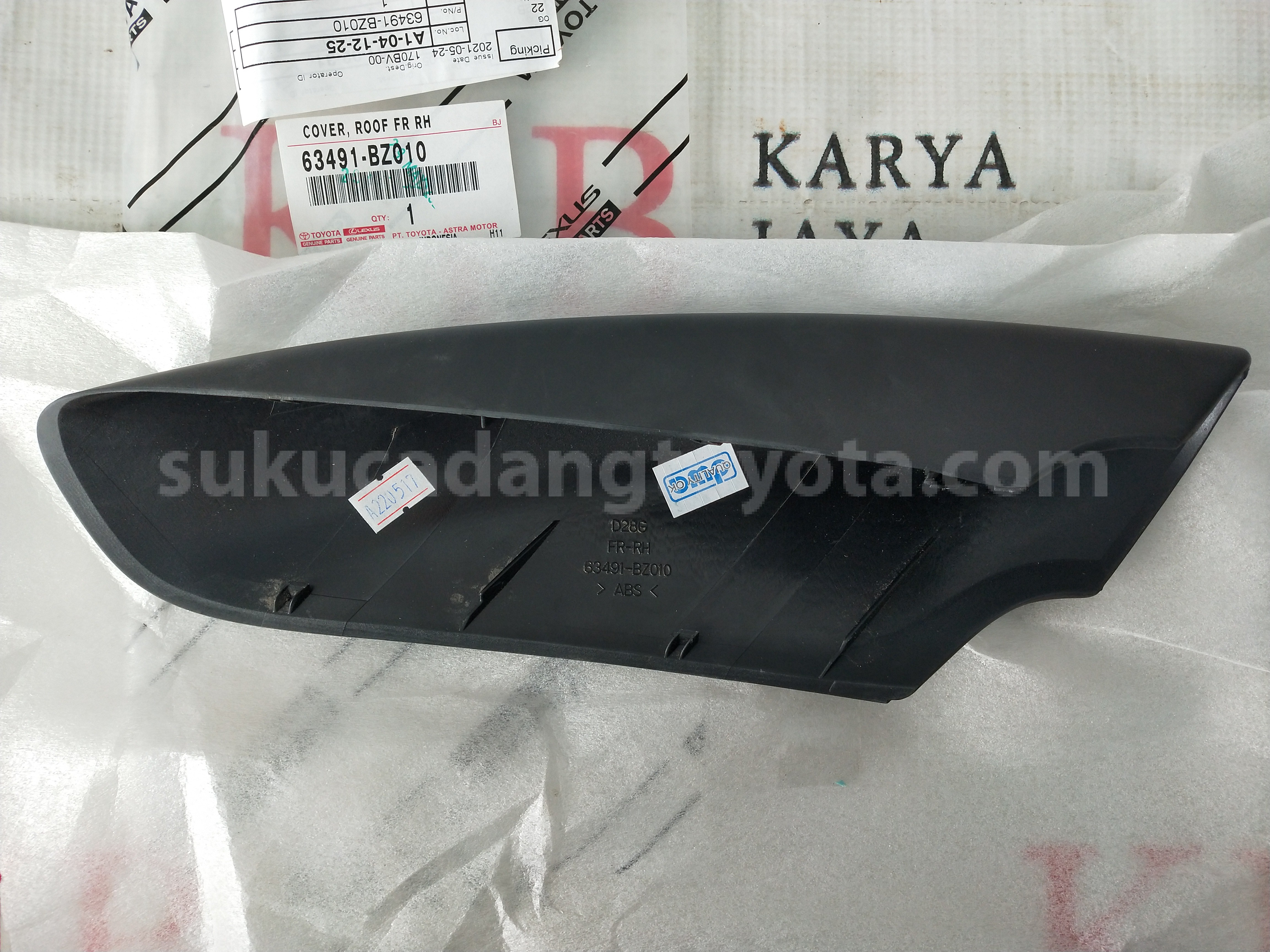 63491BZ010 COVER, ROOF FR RH - TOYOTA