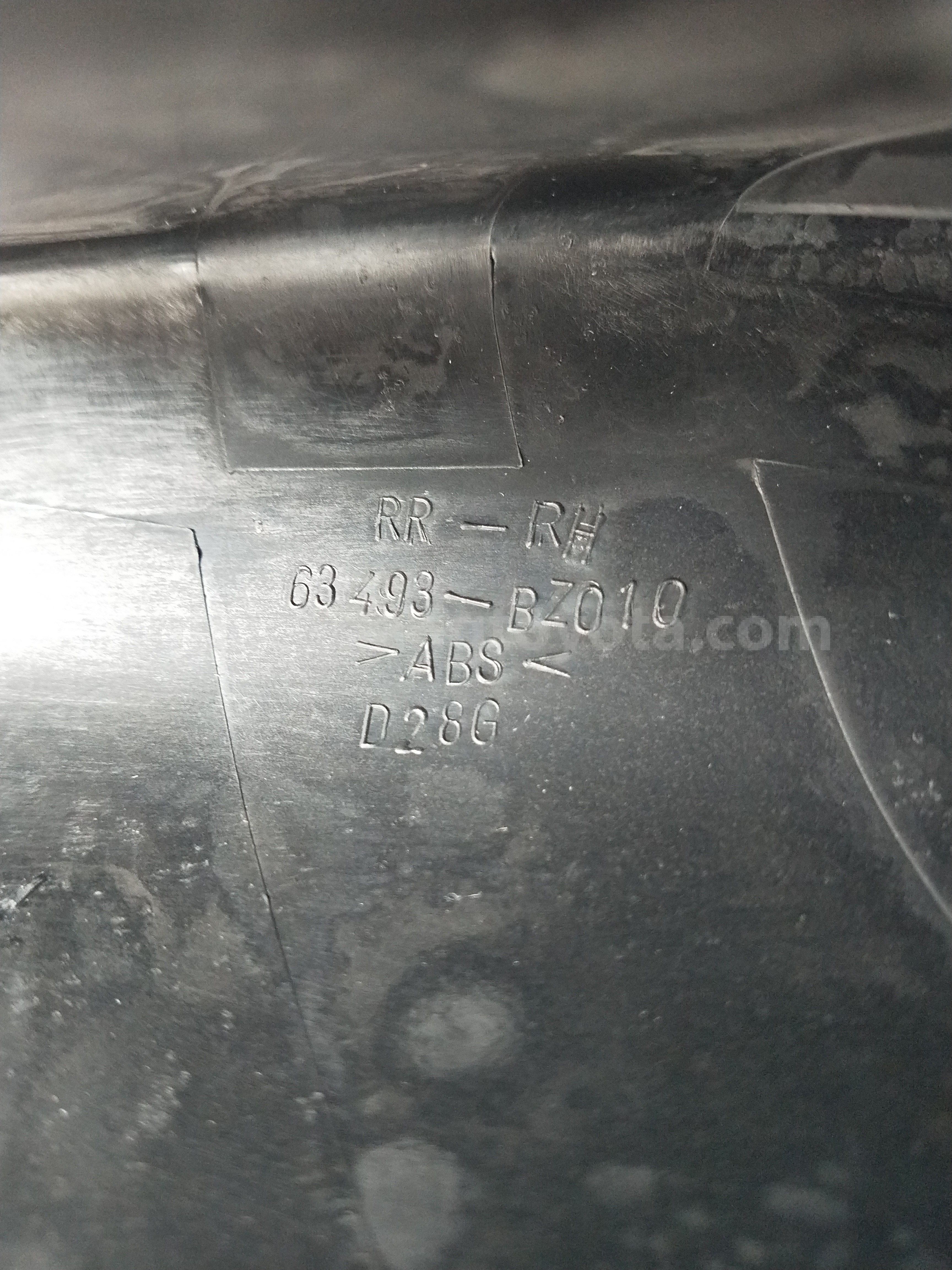 63493BZ010 COVER, ROOF RR RH - TOYOTA