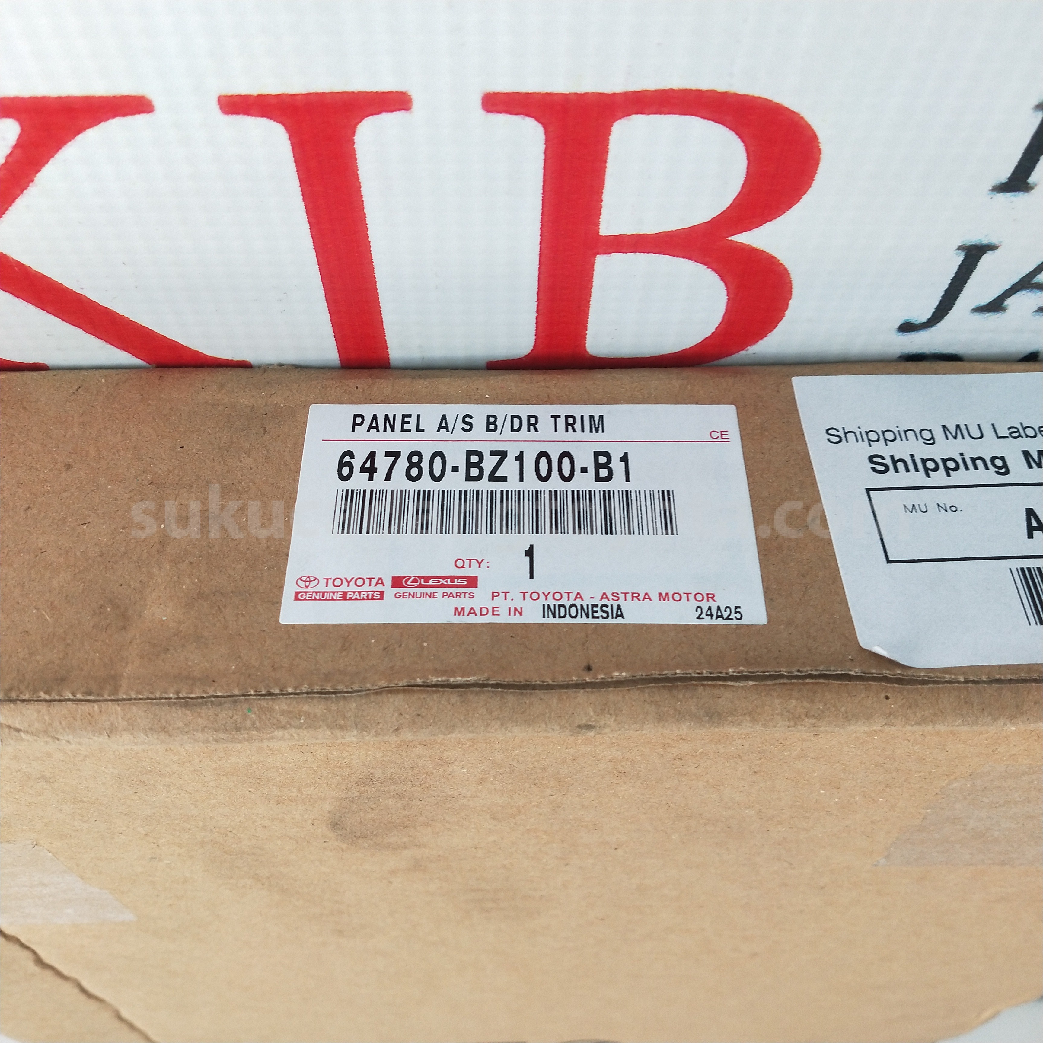 64780BZ100B1 PANEL A/S B/DR TRIM - TOYOTA