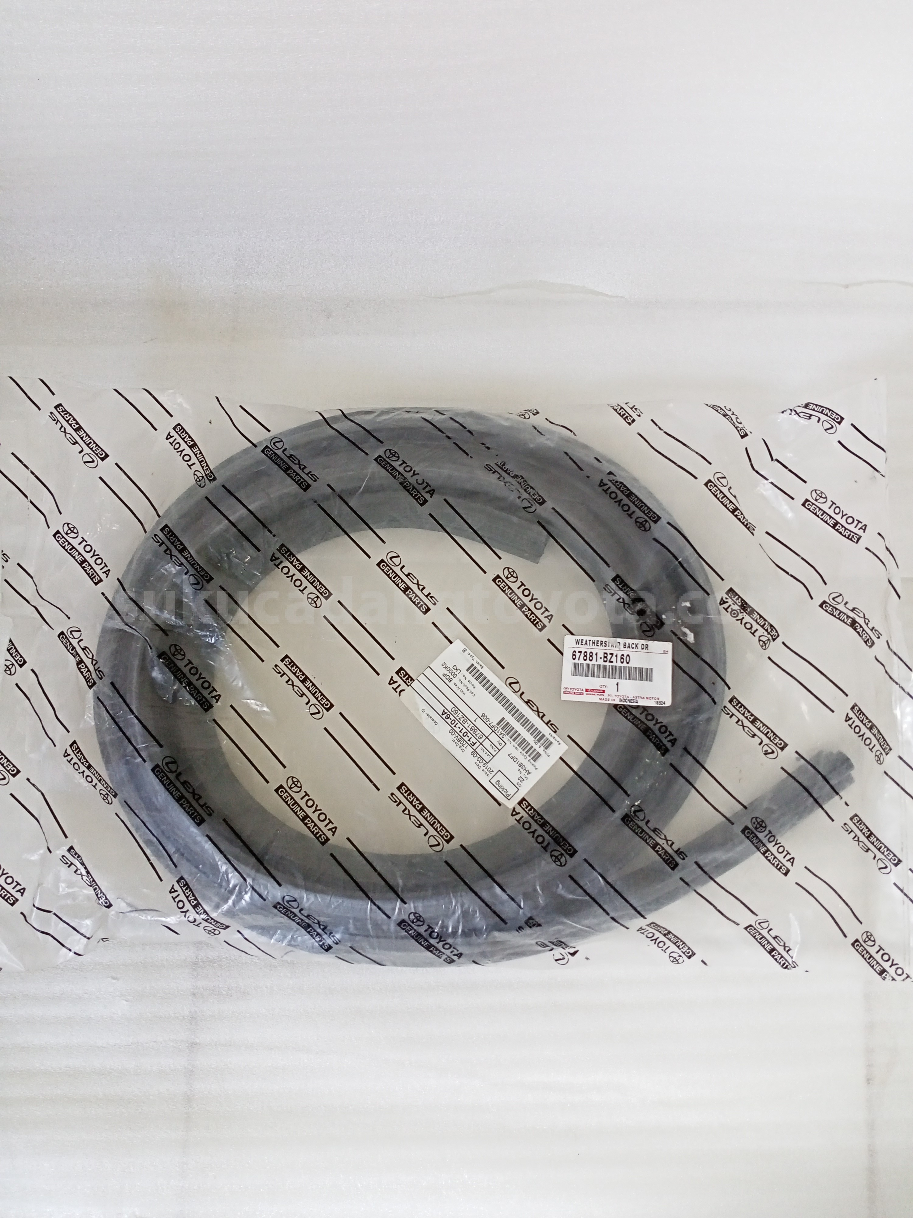 67881BZ160 WEATHERSTRIP BACK DR - TOYOTA