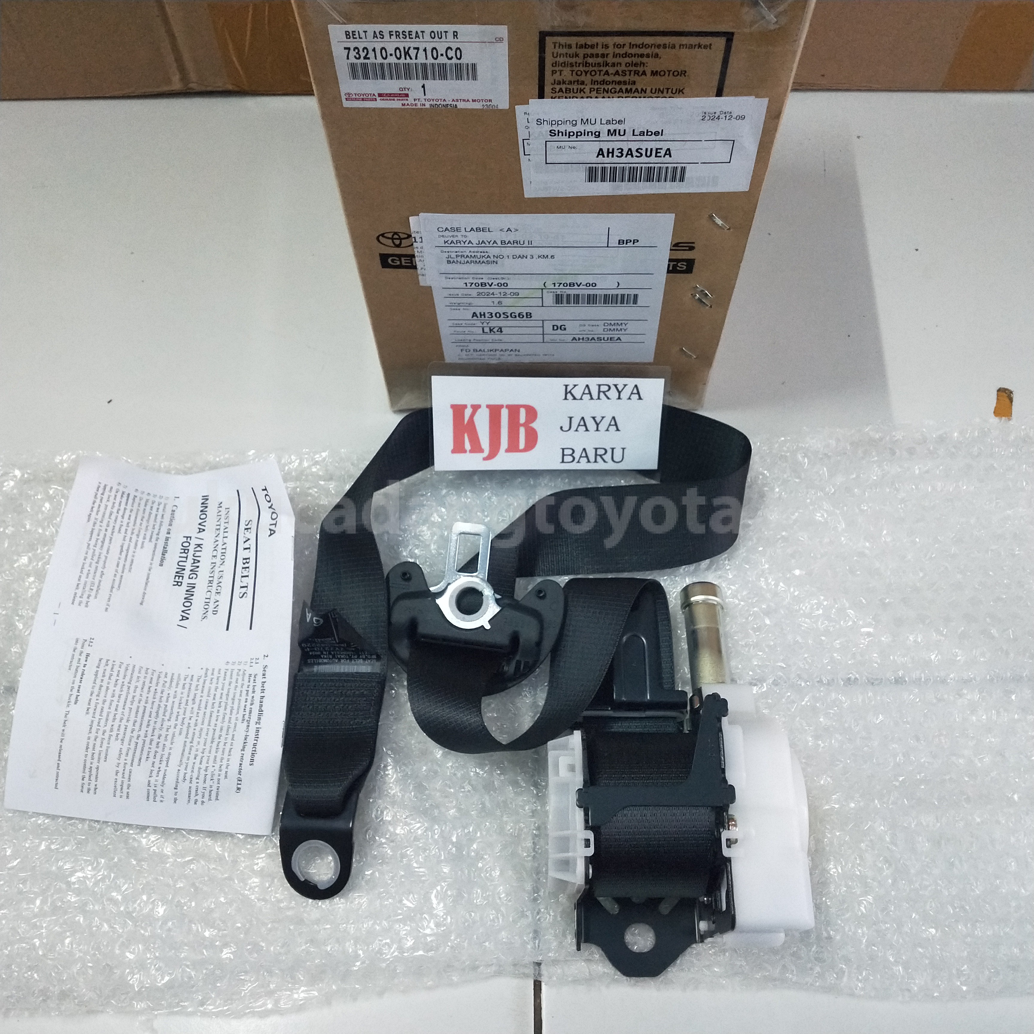 732100K710C0 BELT AS FRSEAT OUT R - TOYOTA