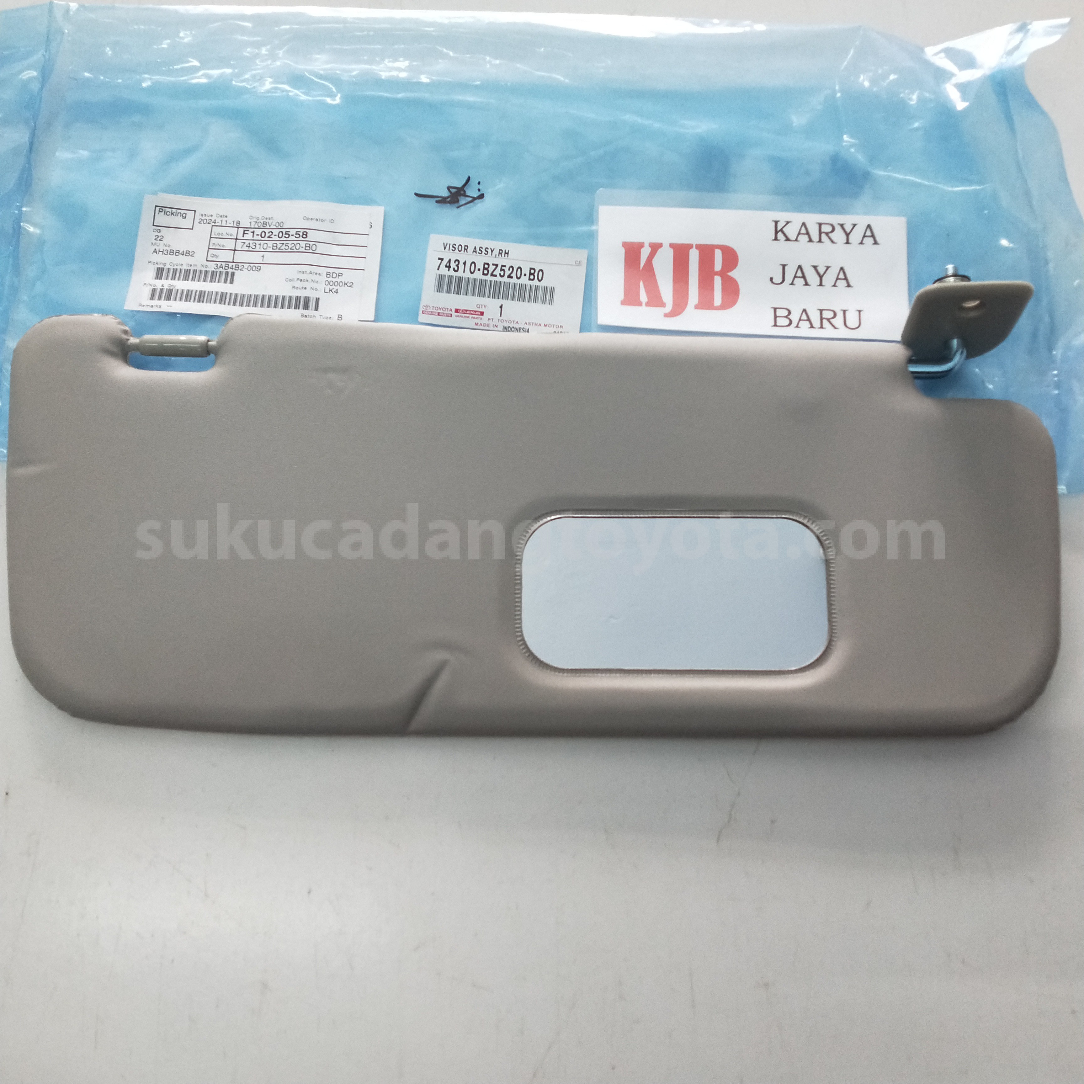74310BZ520B0 VISOR ASSY,RH - TOYOTA