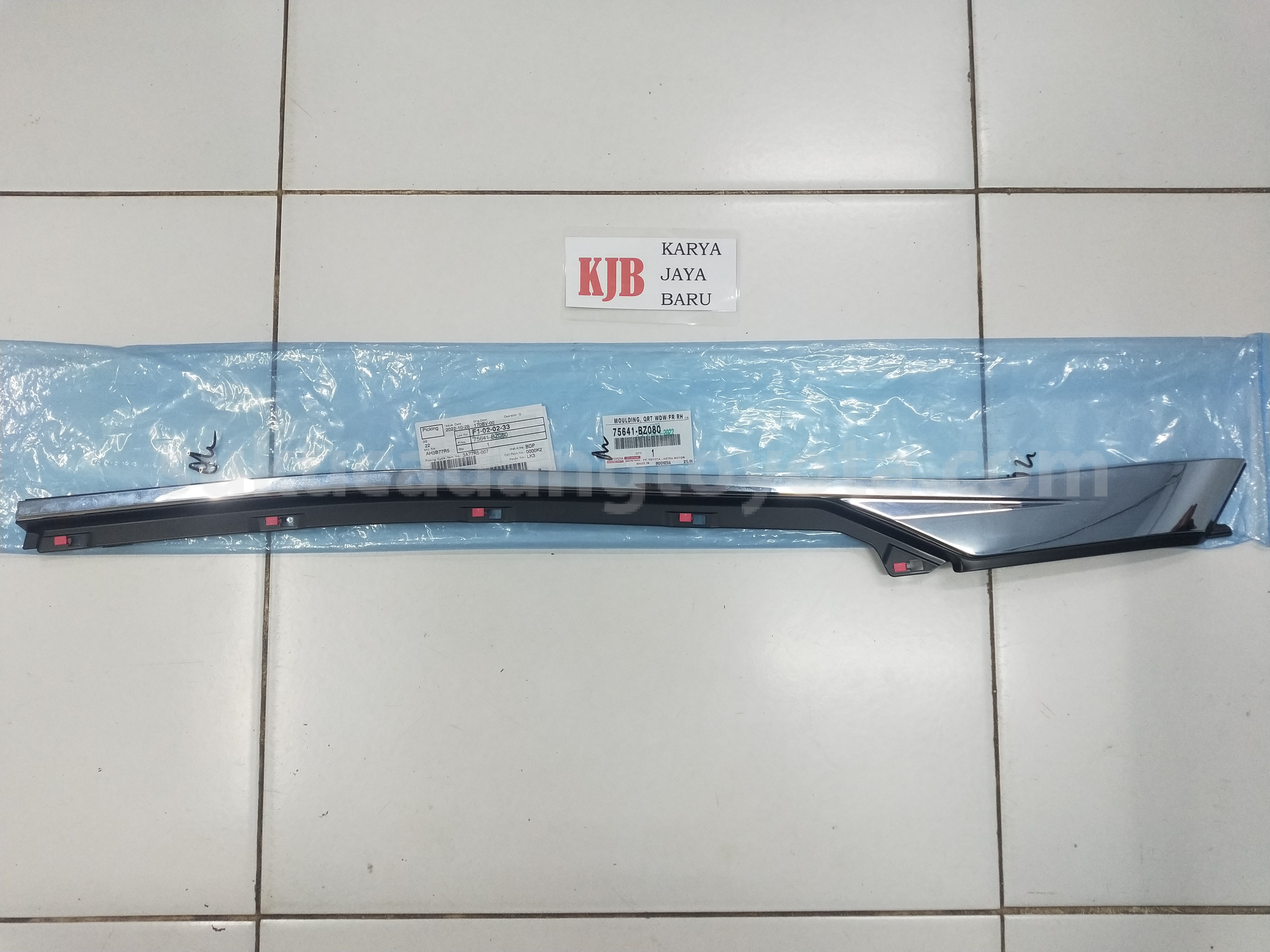 75641BZ080 MOULDING, QRT WDW FR RH - TOYOTA