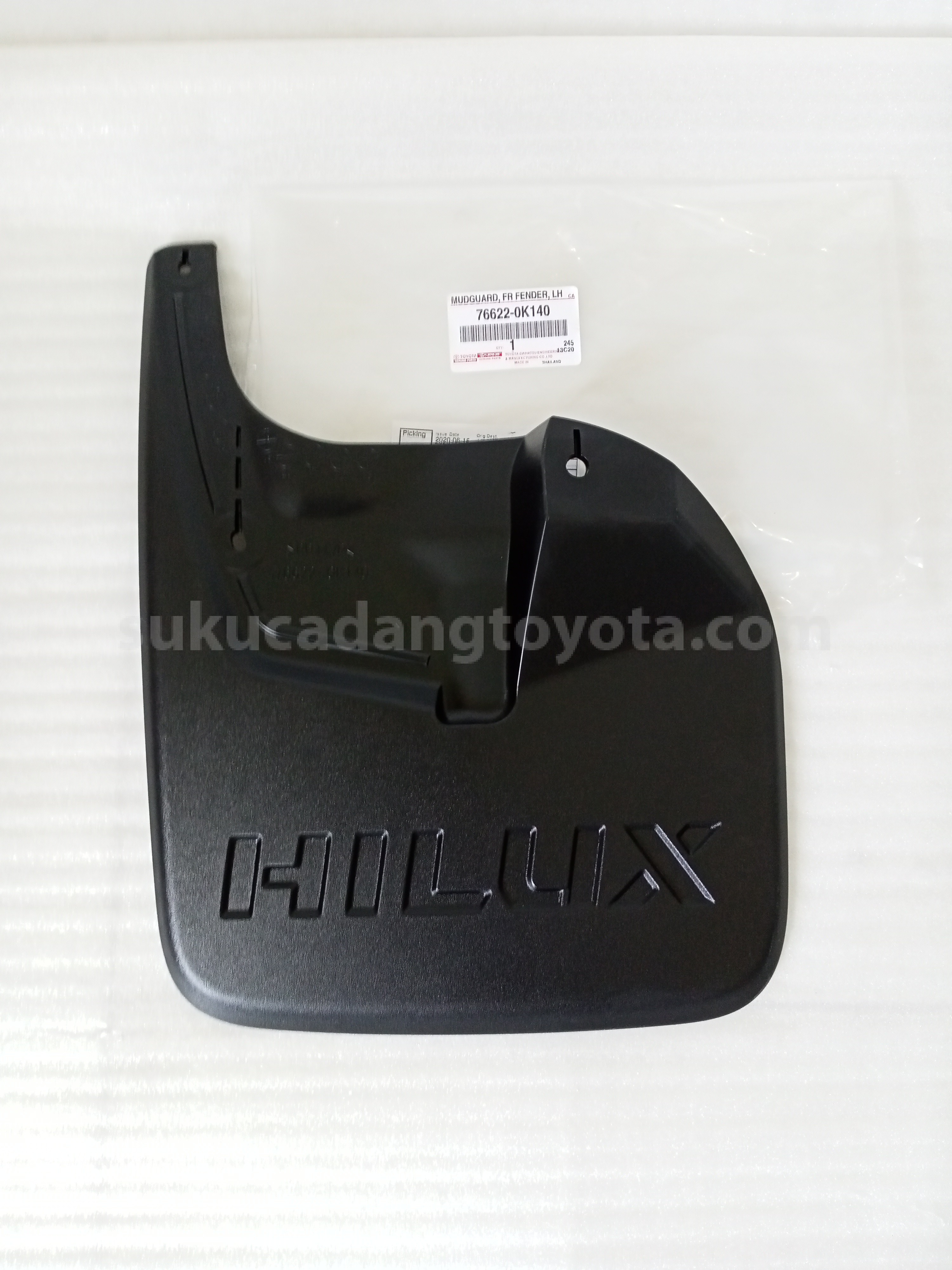 766220K140 MUDGUARD, FR FENDER, - TOYOTA