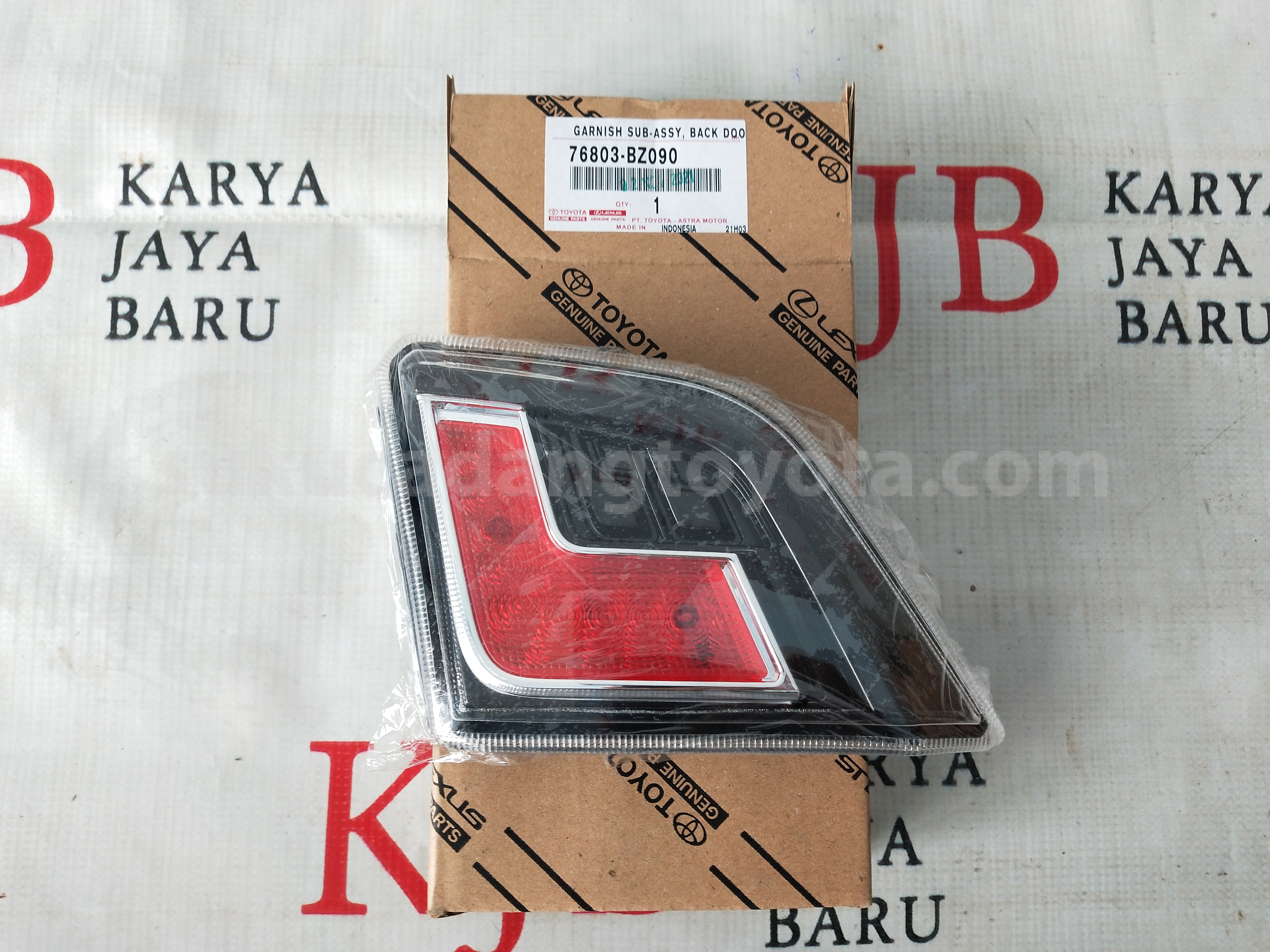 76803BZ090 GARNISH SUB-ASSY, BACK DOOR, OUTS UPR RH - TOYOTA