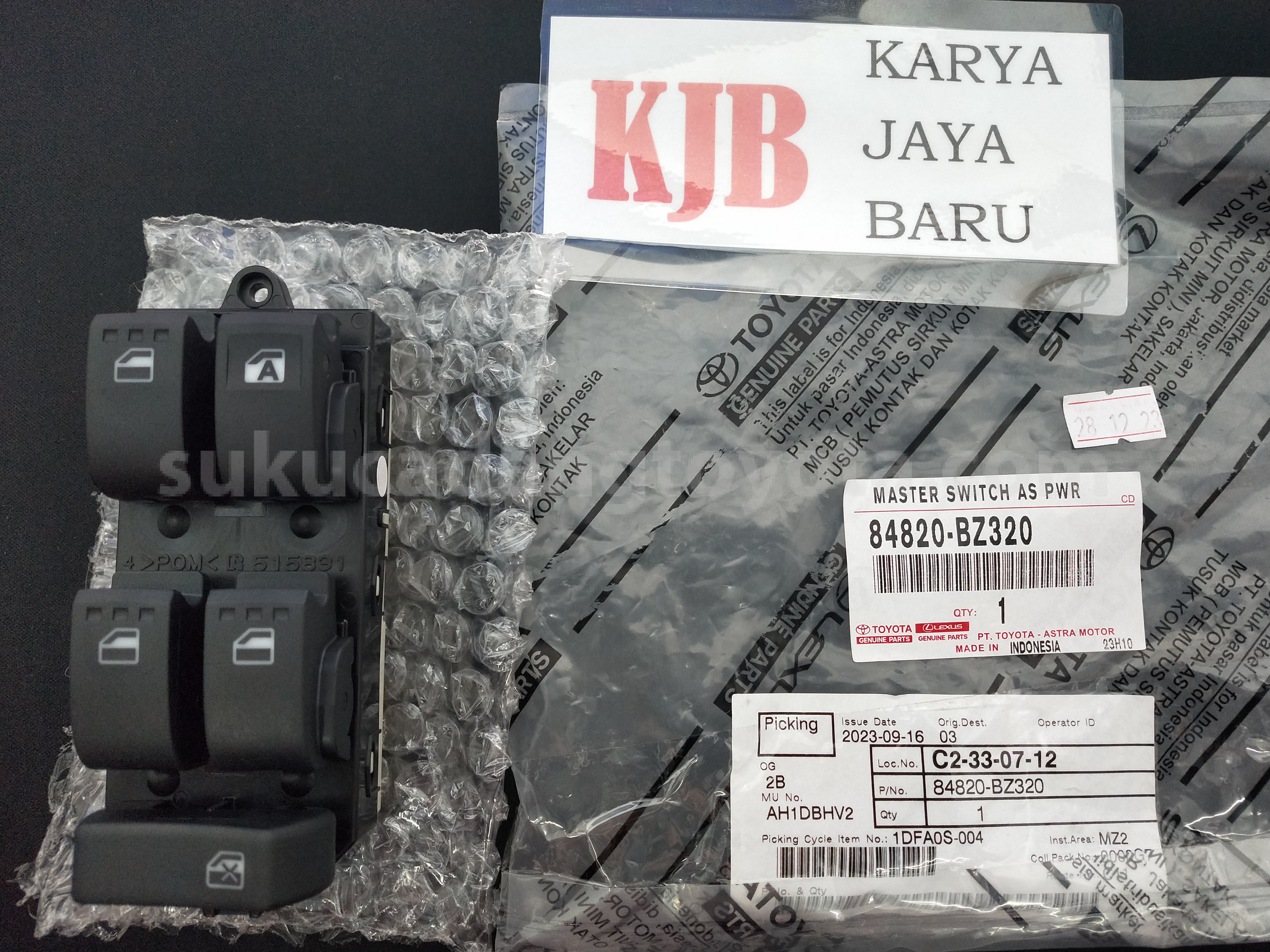 84820BZ320 MASTER SWITCH AS PWR - TOYOTA