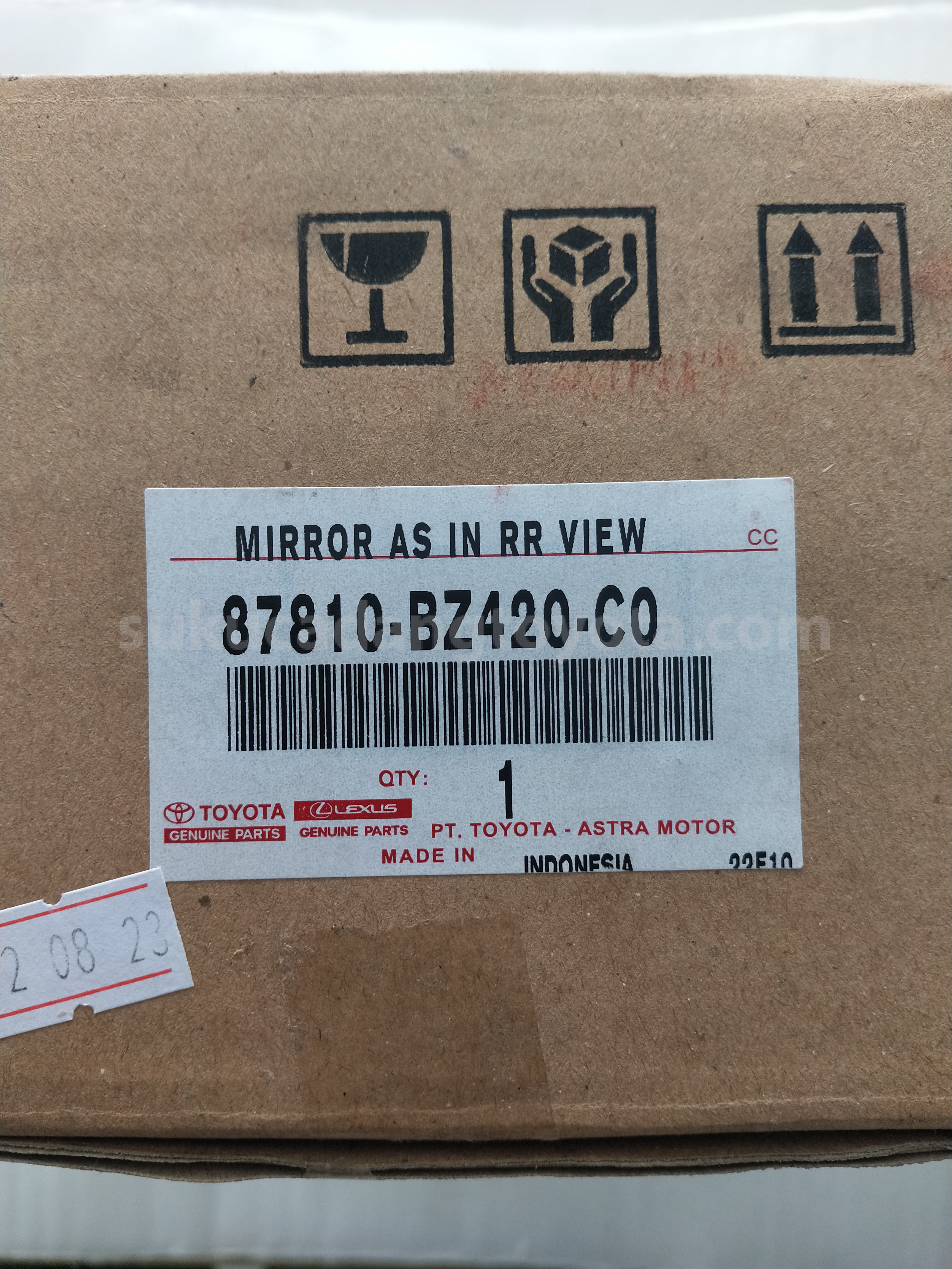 87810BZ420C0 MIRROR AS IN RR VIEW - TOYOTA