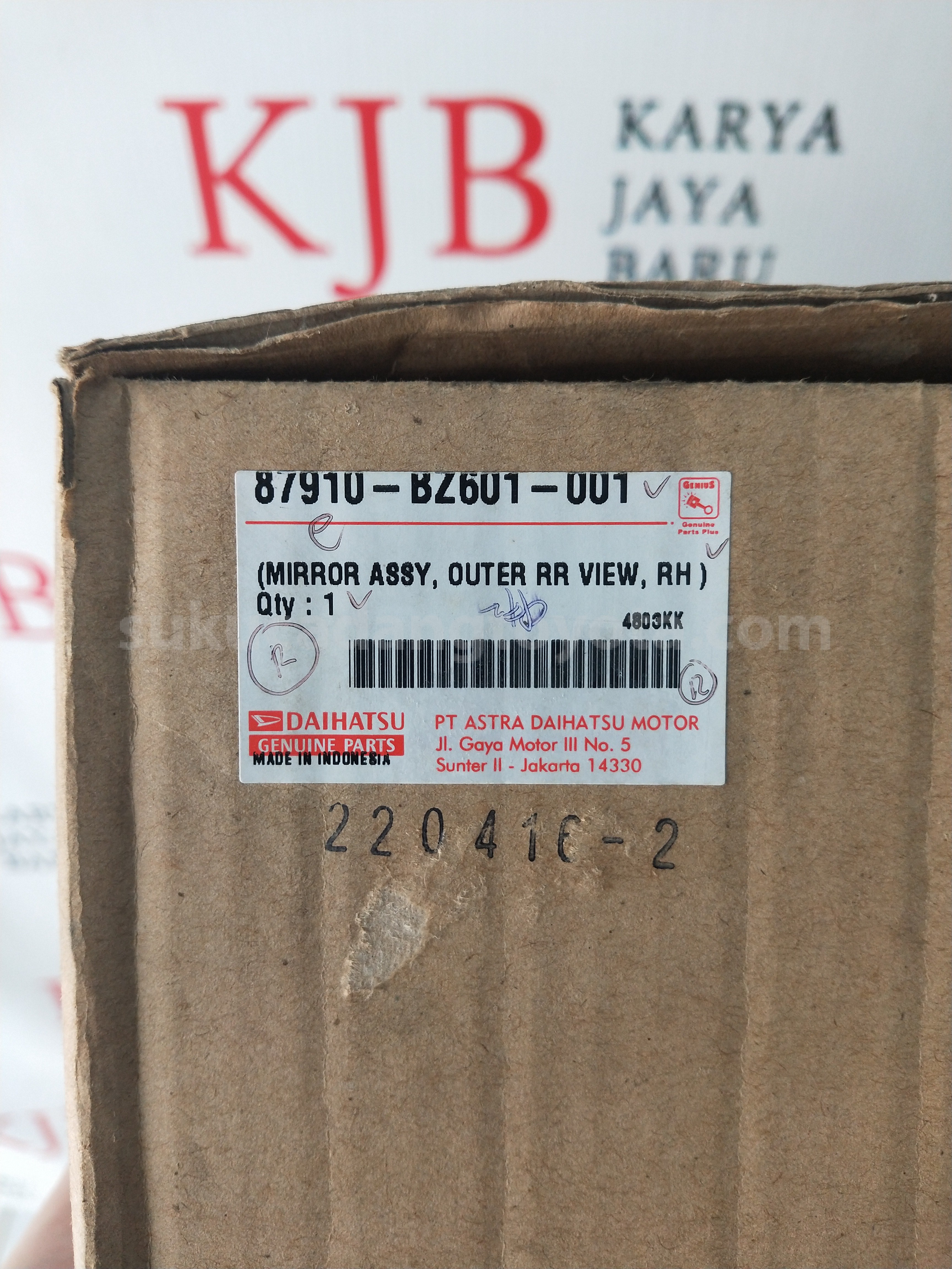 87910BZ601 MIRROR A/S OUT RR RH - TOYOTA