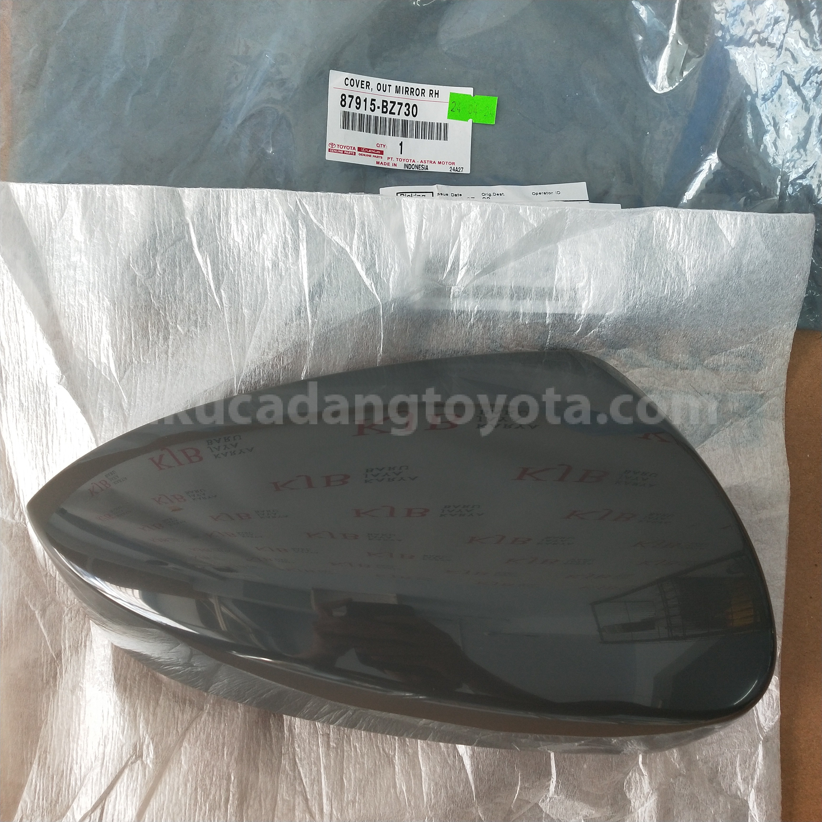 87915BZ730 COVER, OUT MIRROR RH - TOYOTA