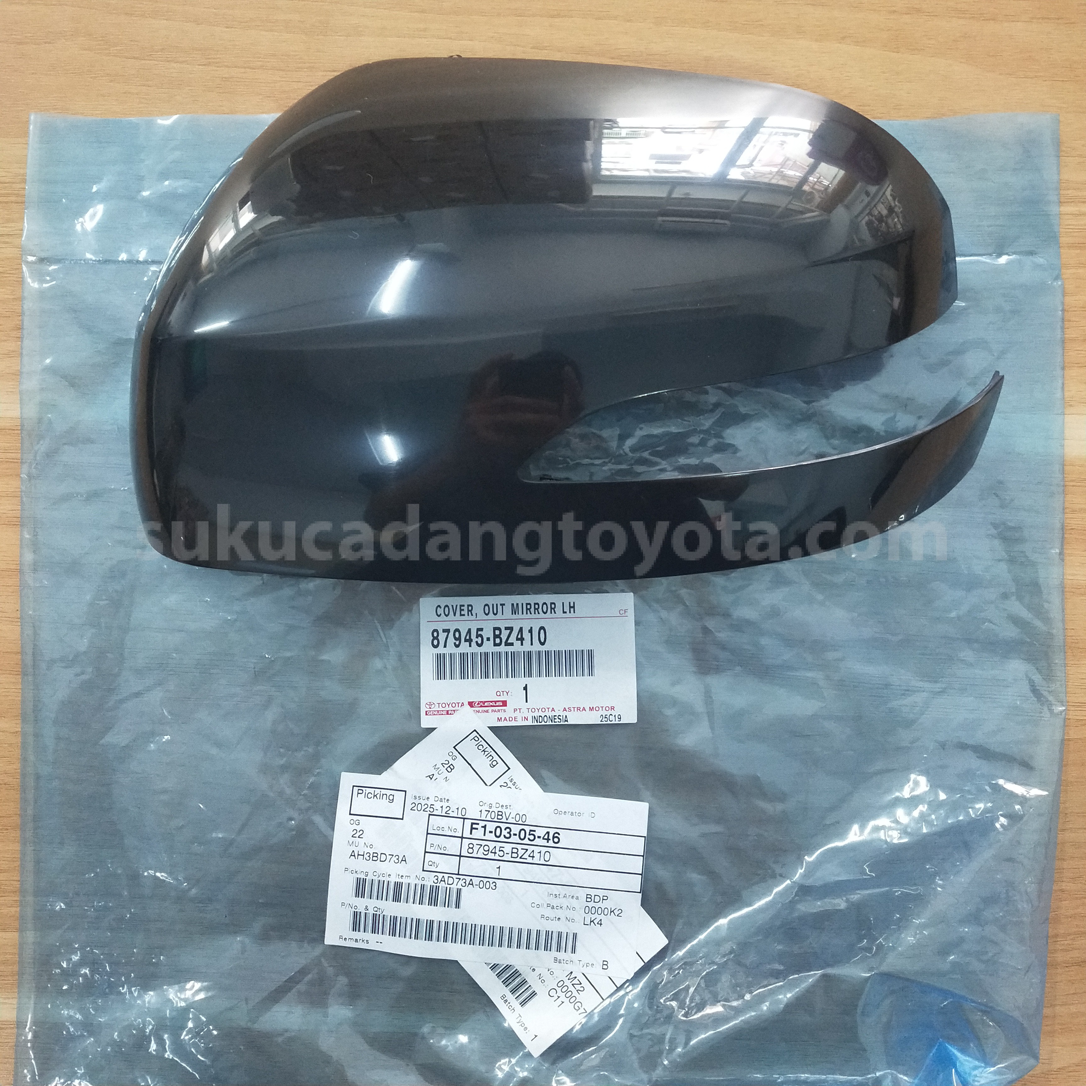 87945BZ410 COVER, OUT MIRROR LH - TOYOTA