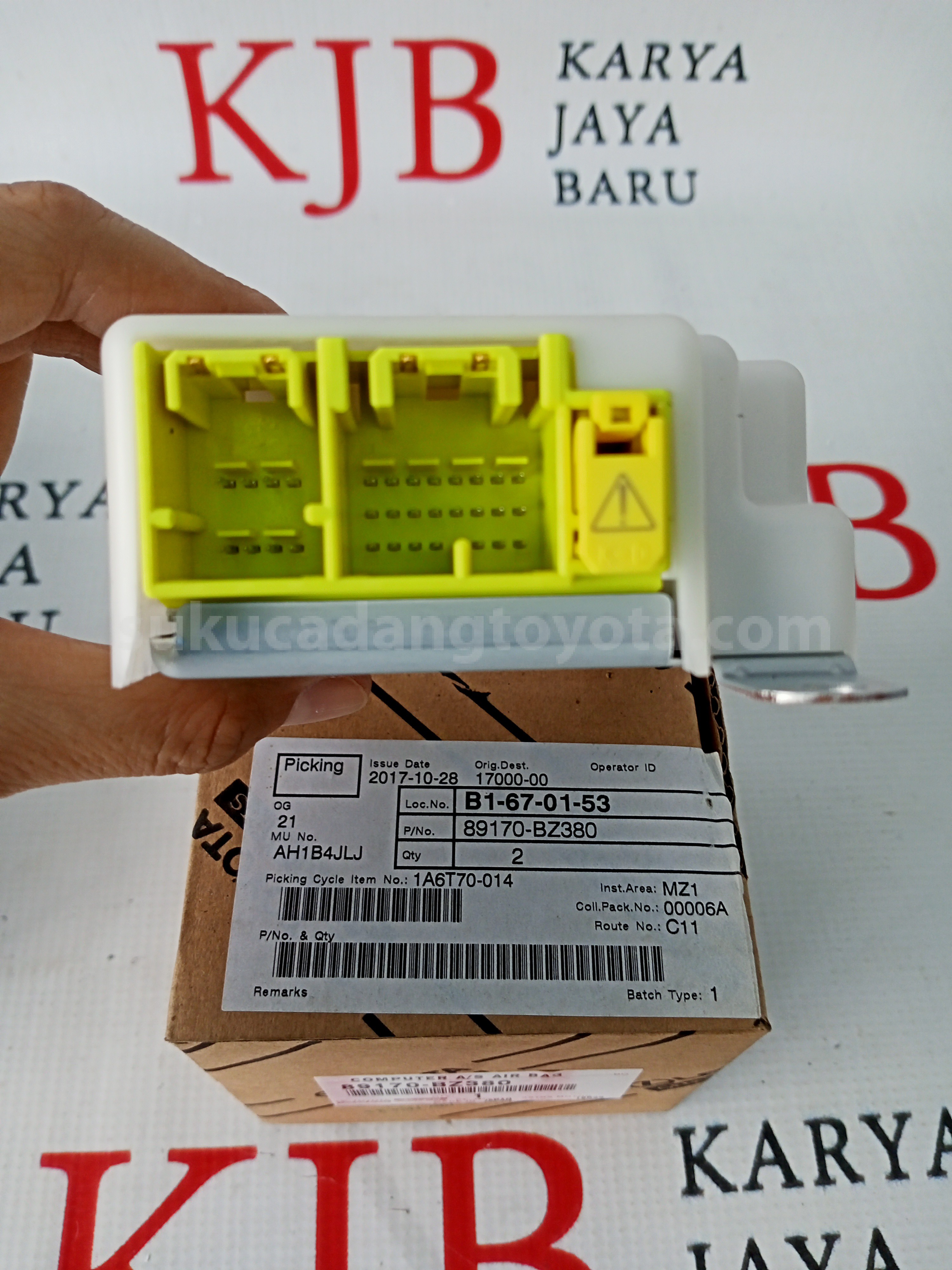 89170BZ380 COMPUTER A/S AIR BAG - TOYOTA