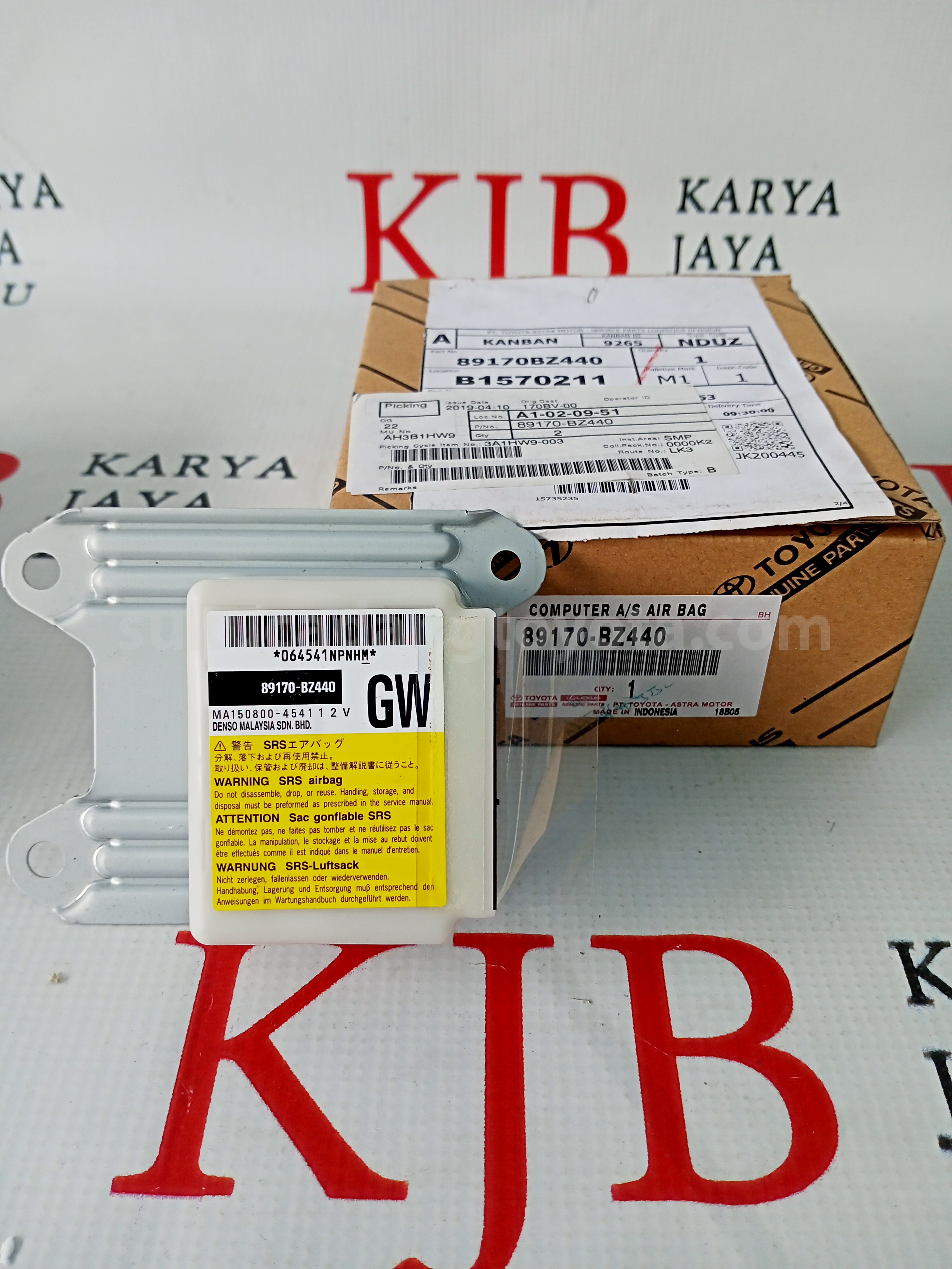 89170BZ440 COMPUTER A/S AIR BAG - TOYOTA
