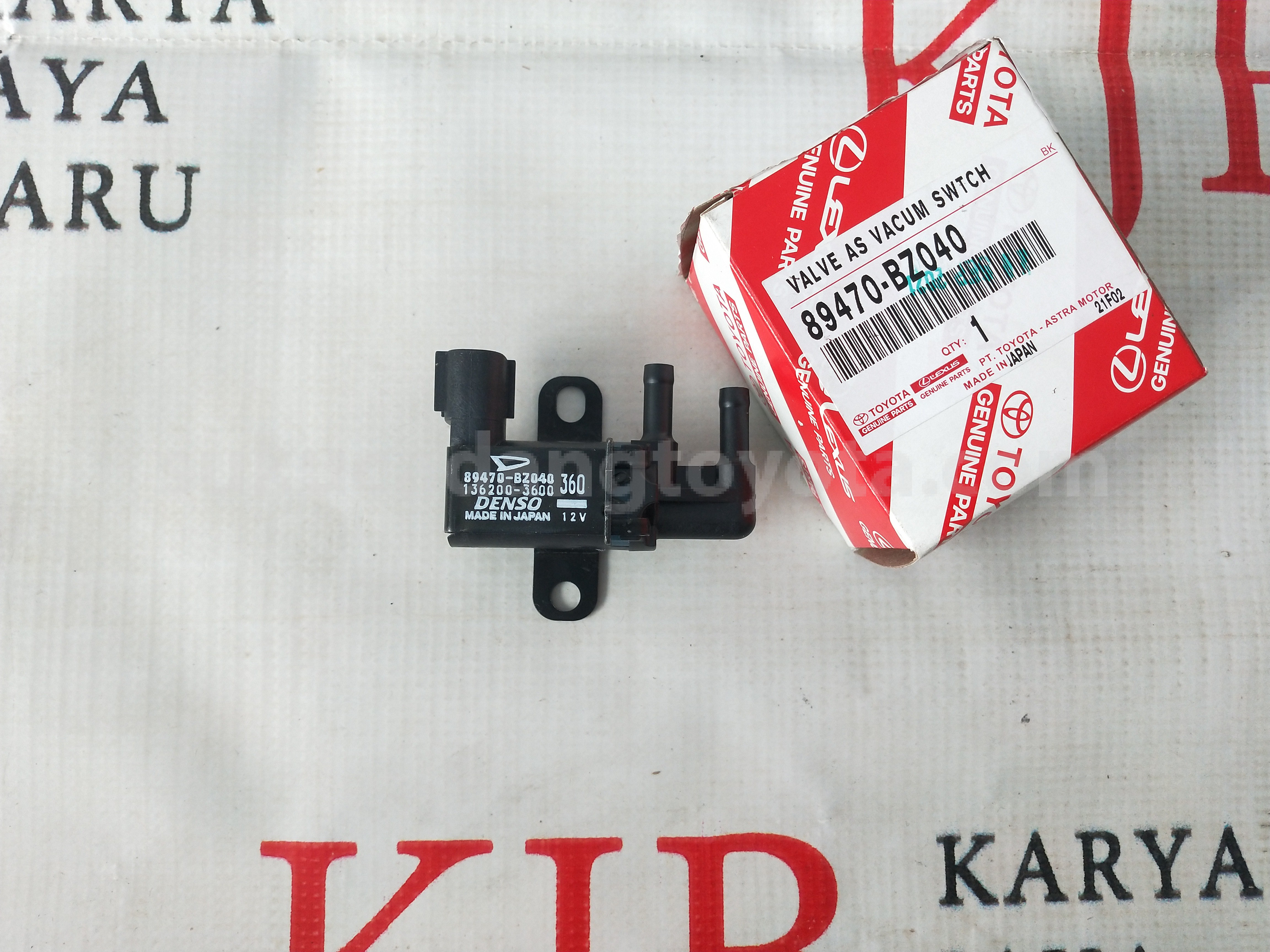 89470BZ040 VALVE AS VACUM SWTCH - TOYOTA