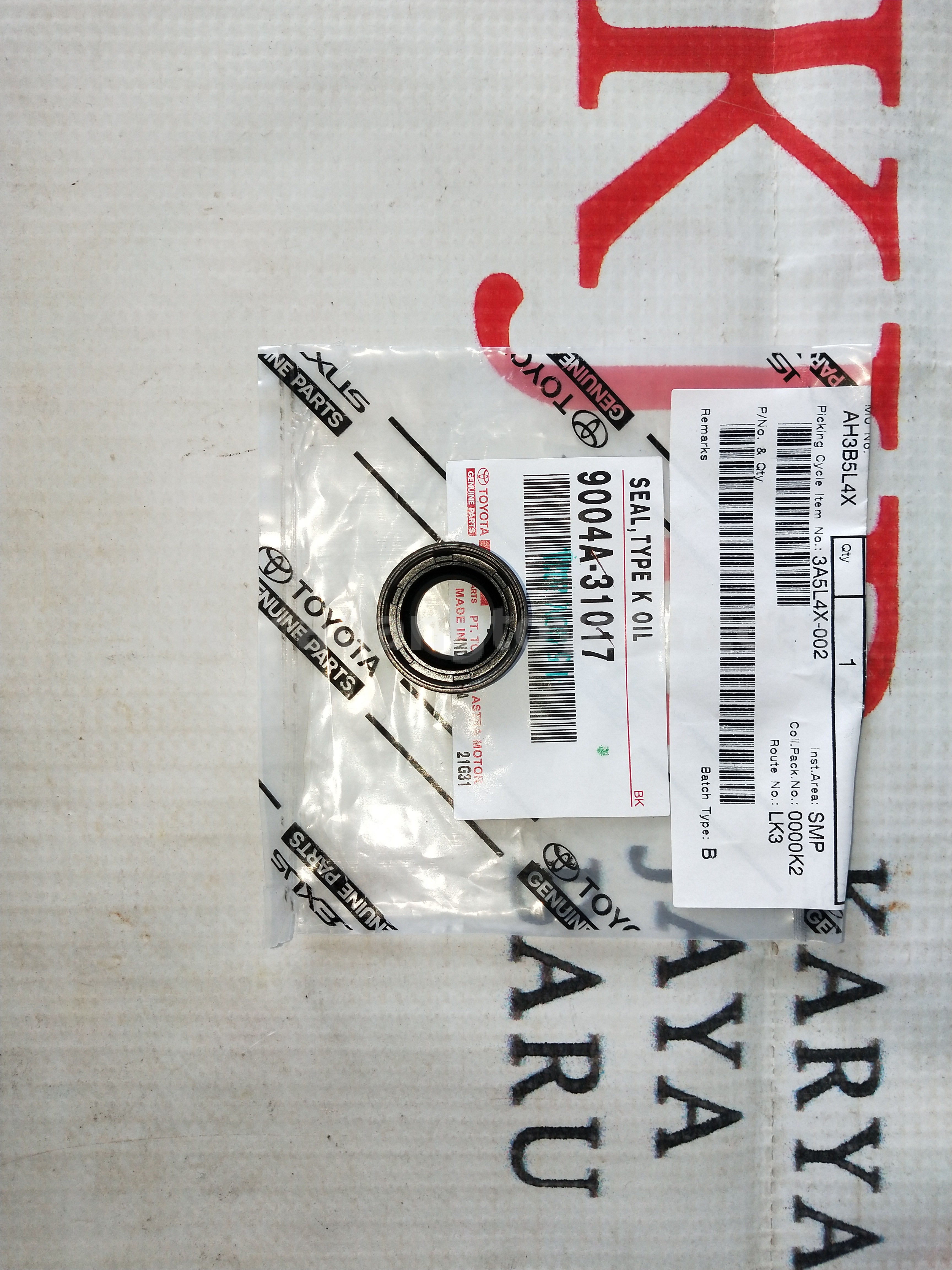 9004A31017 SEAL,TYPE K OIL - TOYOTA