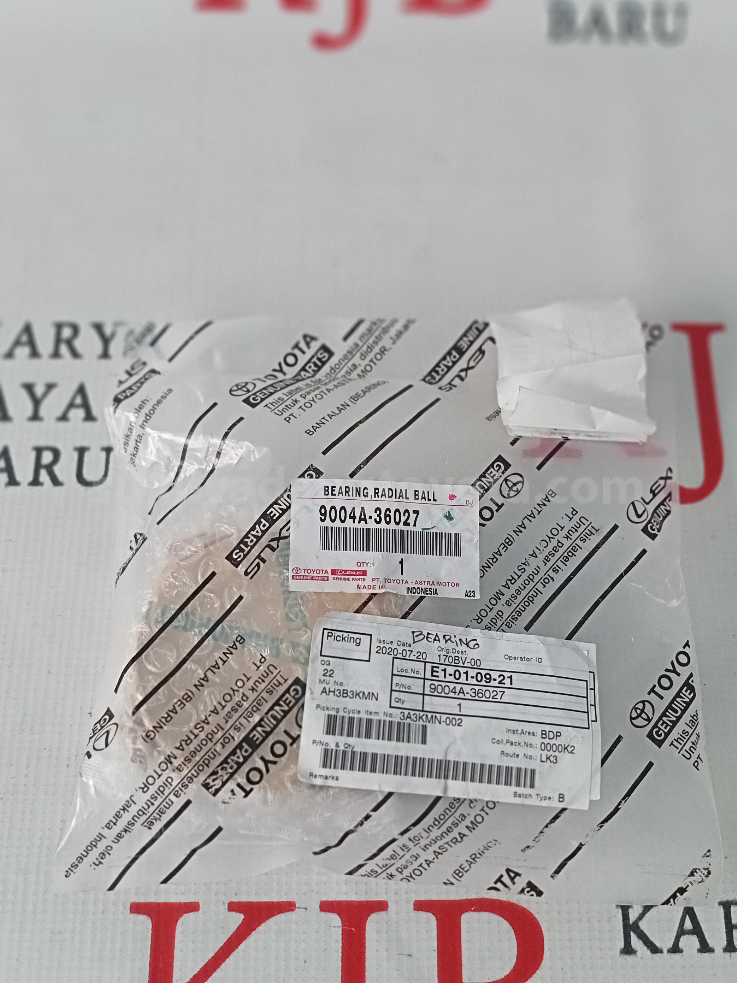9004A36027 BEARING,RADIAL BALL - TOYOTA