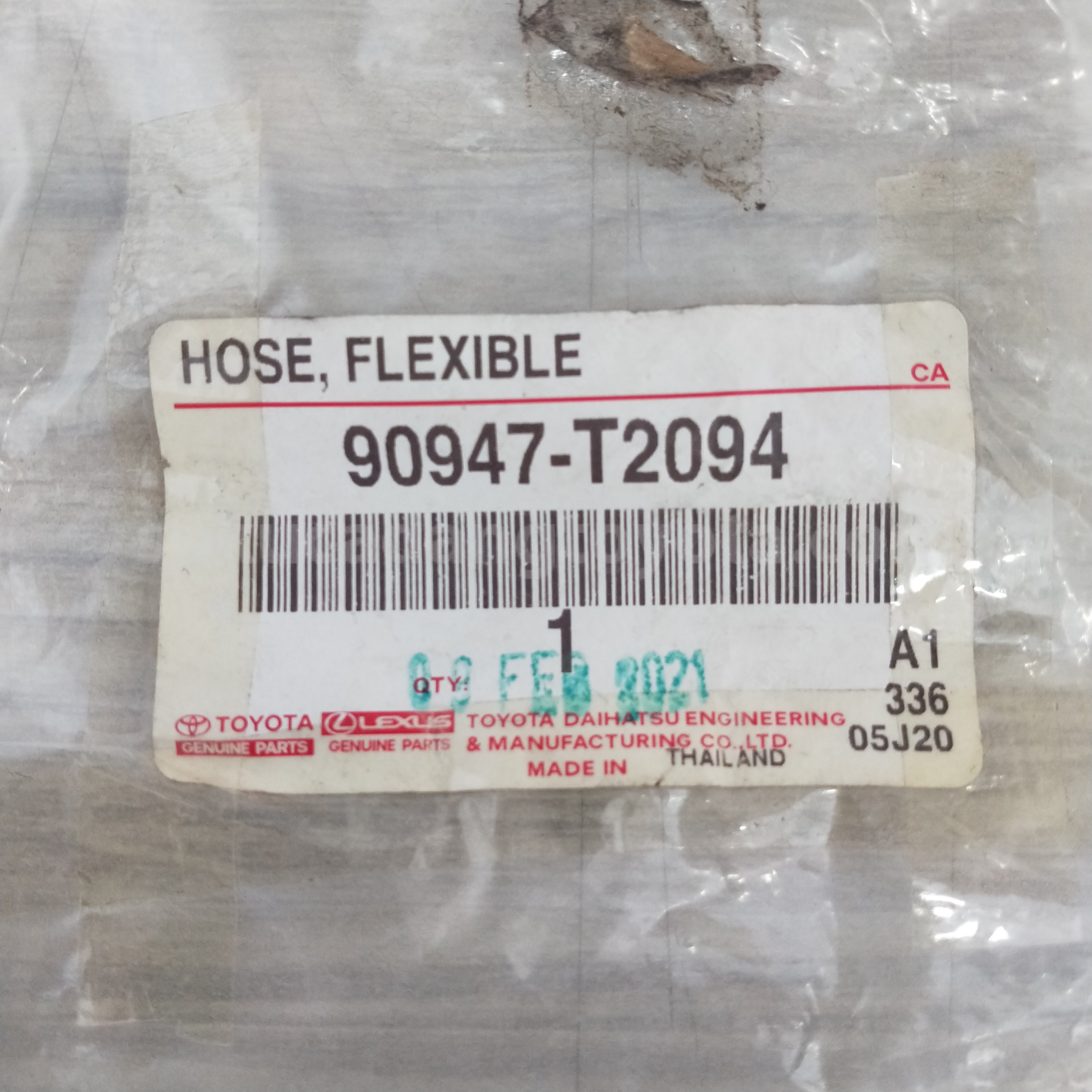 90947T2094 HOSE, FLEXIBLE - TOYOTA