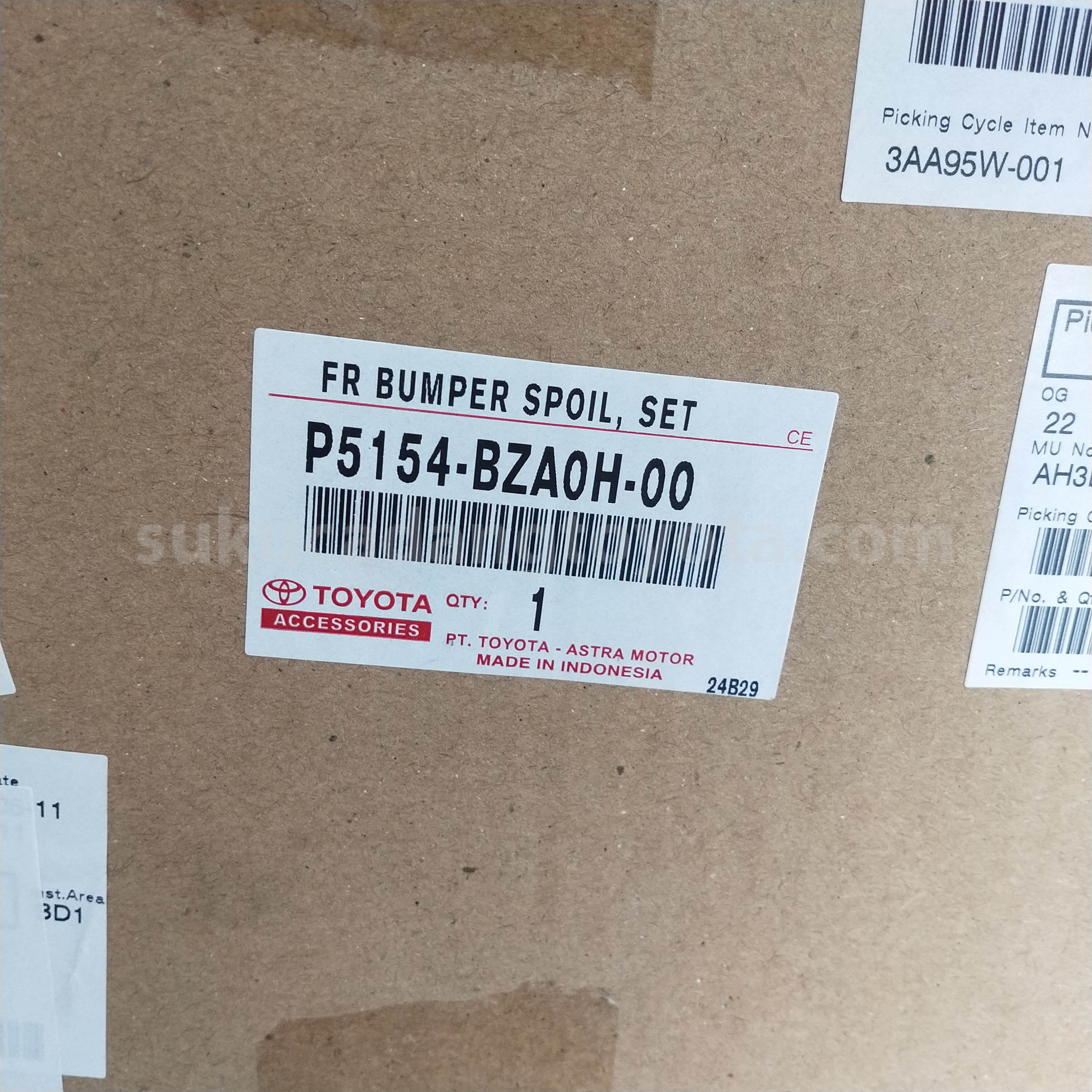P5154BZA0H00 FR BUMPER SPOIL, SET - TOYOTA
