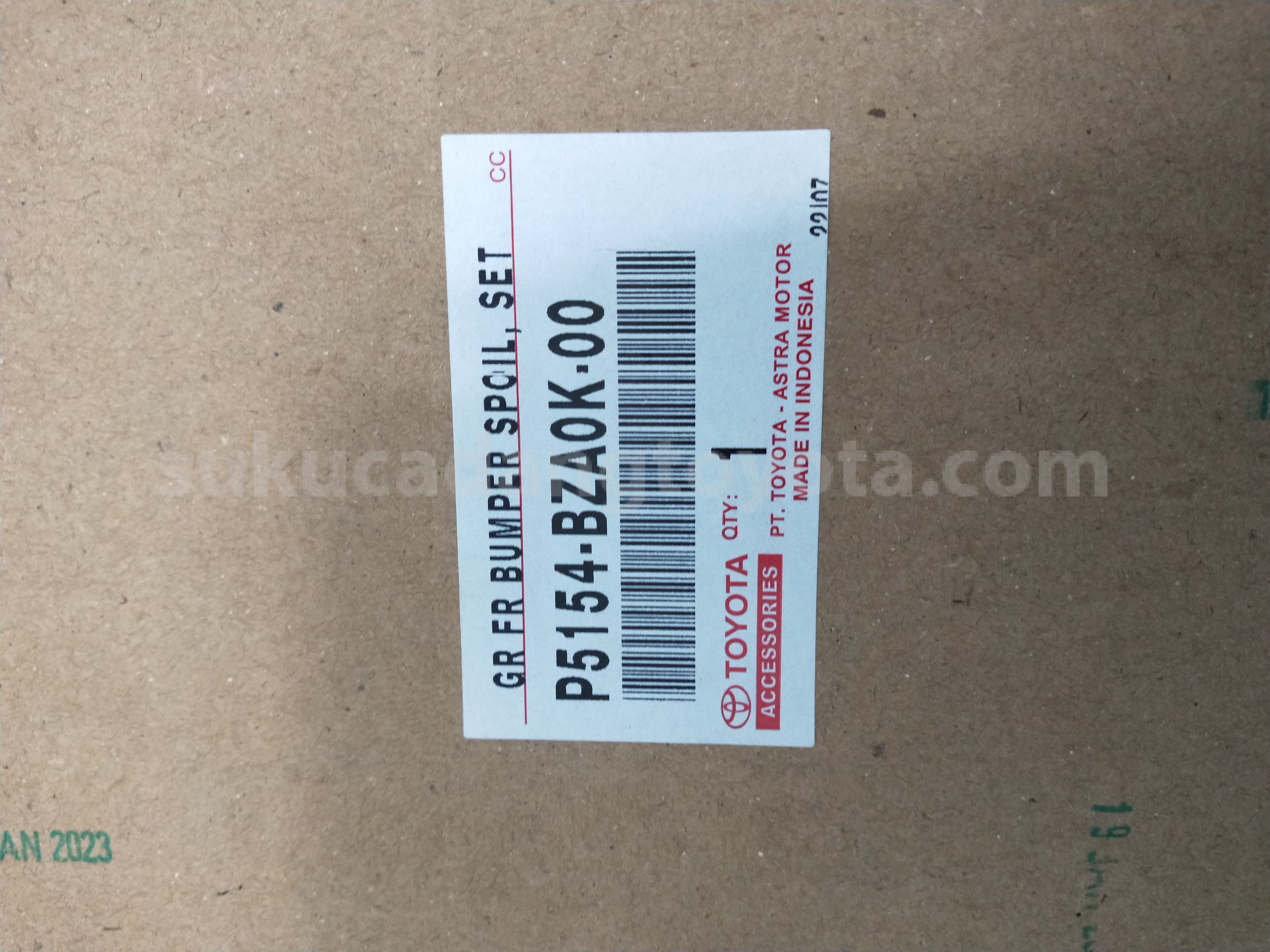 P5154BZA0K00 GR FR BUMPER SPOIL, SET - TOYOTA