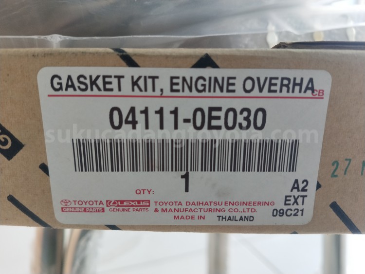 041110E030 GASKET KIT, ENGINE O - TOYOTA