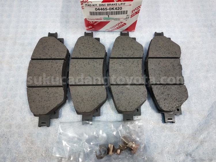 044650K420 PAD KIT, DISC BRAKE - TOYOTA