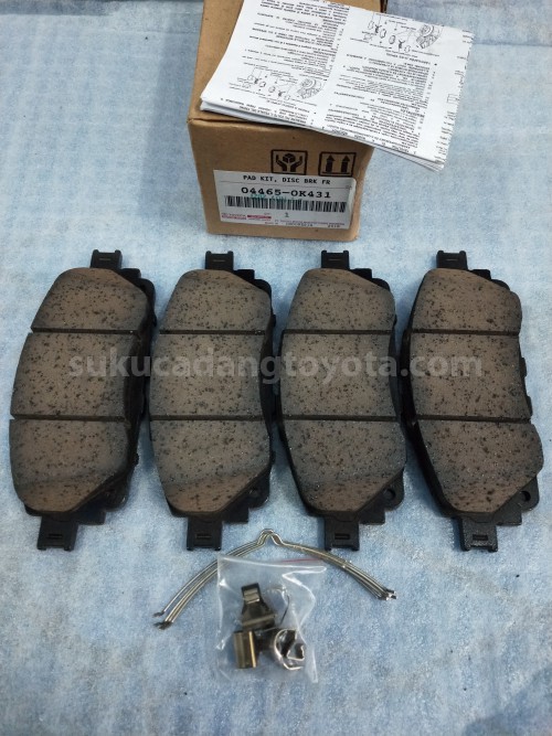 044650K431 PAD KIT, DISC BRK FR - TOYOTA
