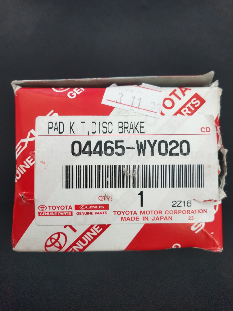 04465WY020 PAD KIT, DISC BRAKE - TOYOTA