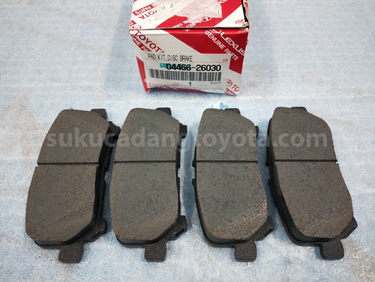 0446626030 PAD KIT, DISC BRAKE - TOYOTA