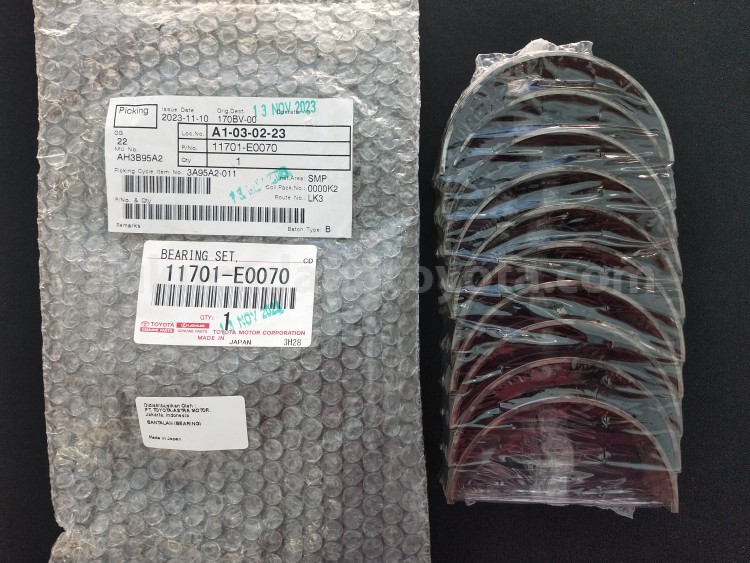 11701E0070 BEARING SET, - TOYOTA