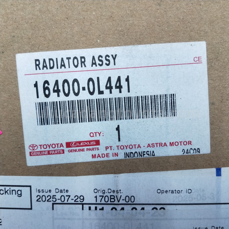 164000L441 RADIATOR ASSY - TOYOTA