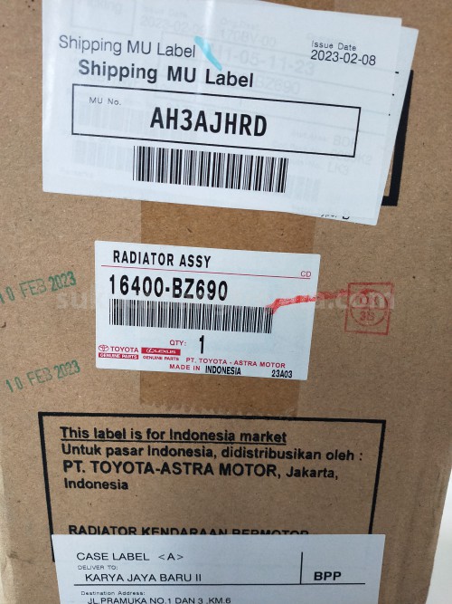 16400BZ690 RADIATOR ASSY - TOYOTA