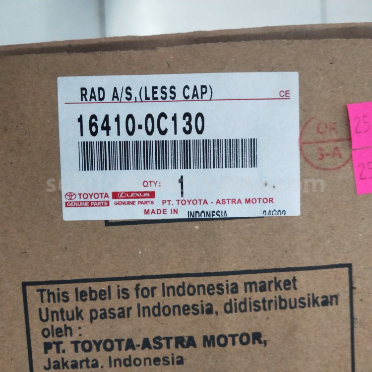 164100C130 RAD A/S,(LESS CAP) - TOYOTA