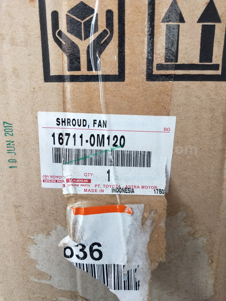 167110M120 SHROUD, FAN - TOYOTA