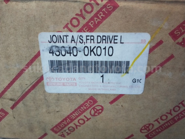 430400K010 JOINT ASSY - TOYOTA