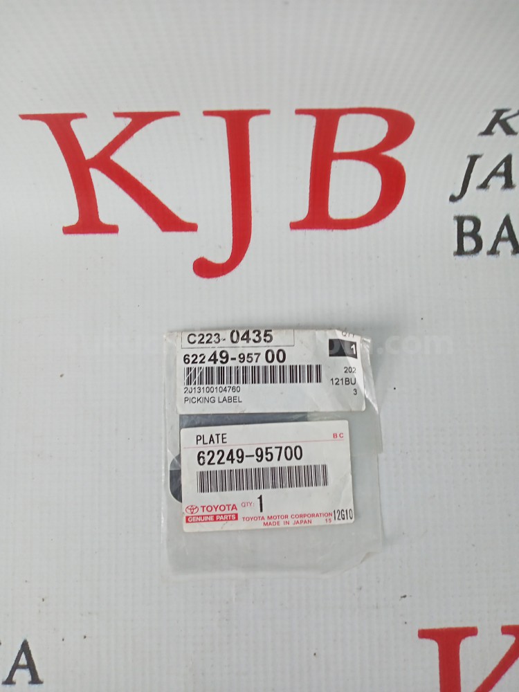 6224995700 PLATE - TOYOTA