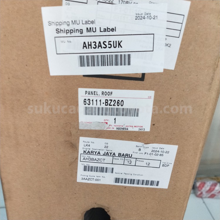 63111BZ260 PANEL, ROOF - TOYOTA