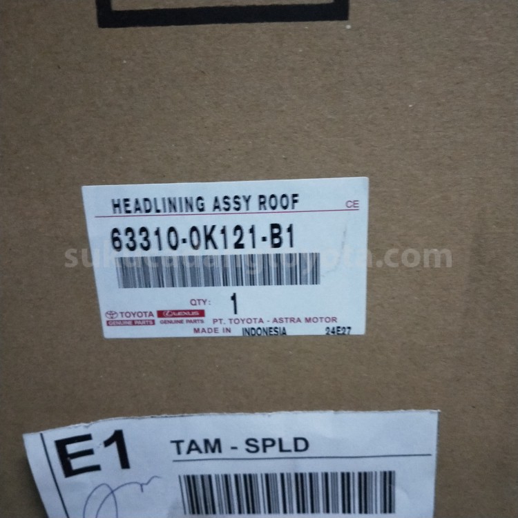 633100K121B1 HEADLINING ASSY ROOF - TOYOTA